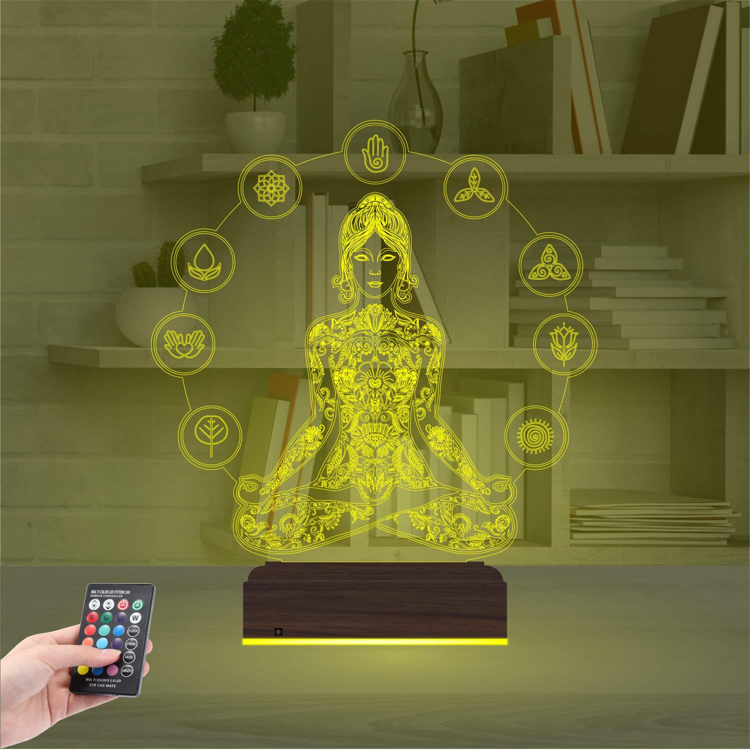 Медитация — 3D LED Ночник | Подарок для гармонии и души 7