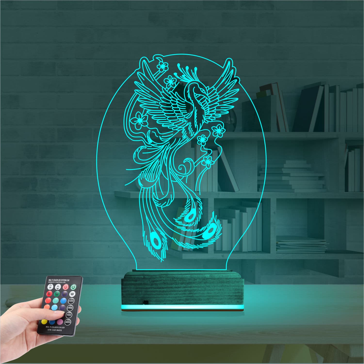 Феникс — 3D LED Ночник | Подарок на удачу 3