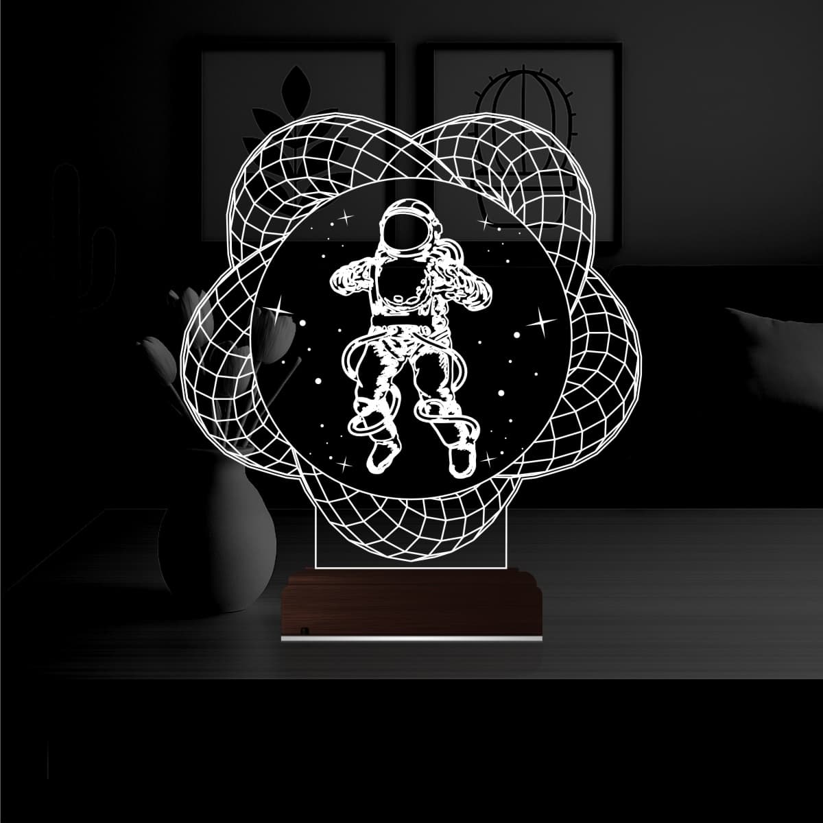 Космонавт — 3D LED Ночник | Подарок для мечтателей 1