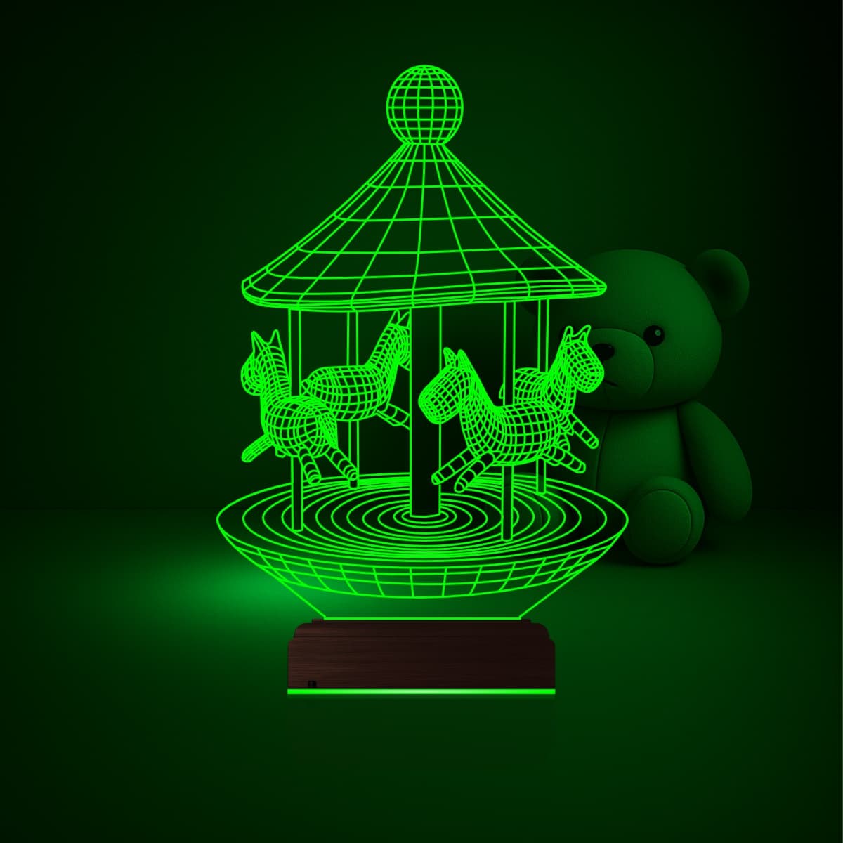 Карусель — 3D LED Ночник | Подарок ребёнку 3