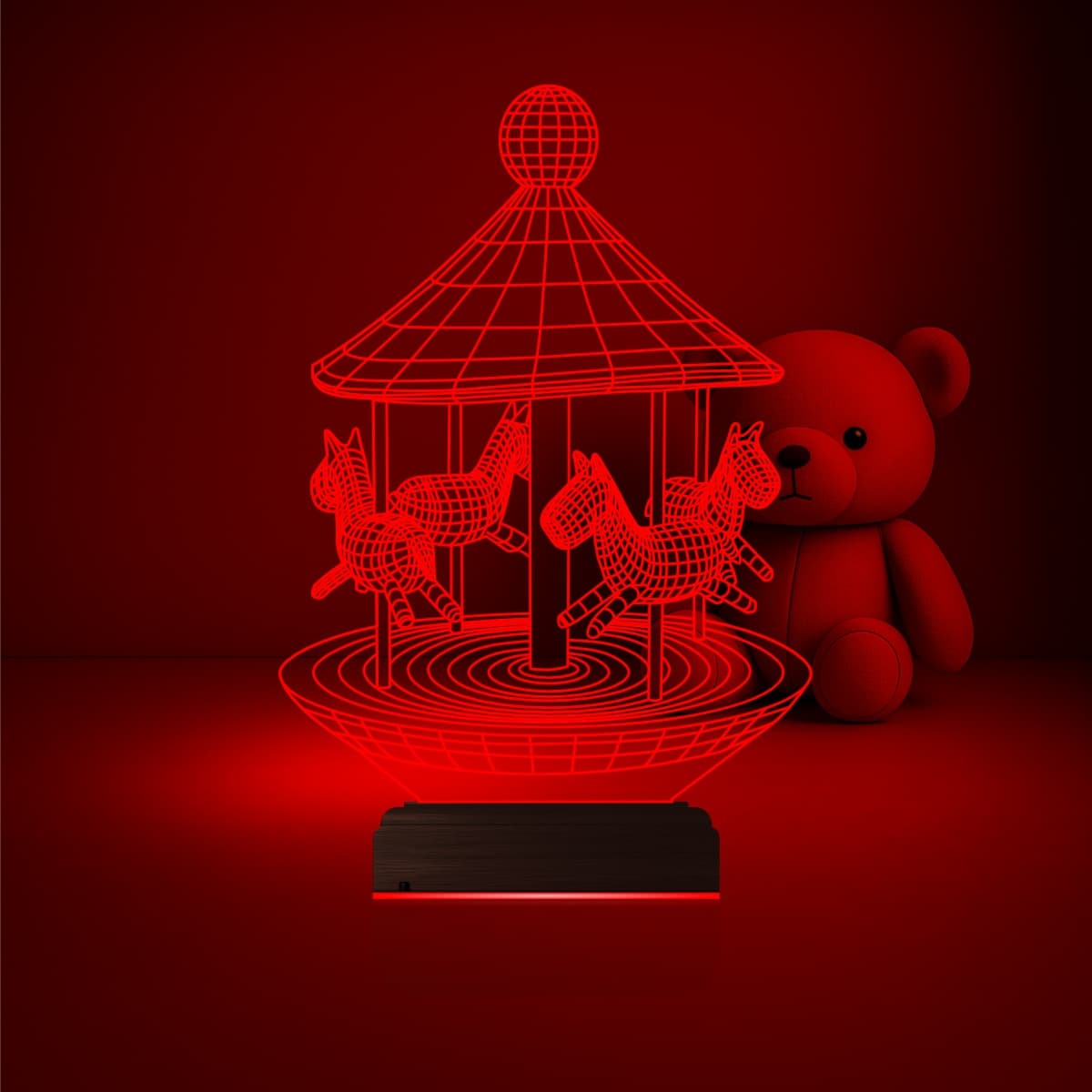 Карусель — 3D LED Ночник | Подарок ребёнку 4