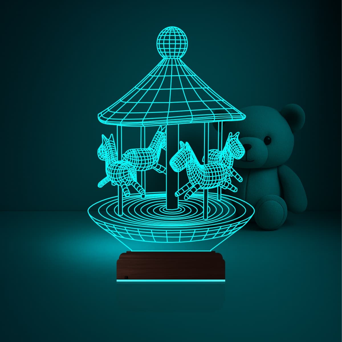 Карусель — 3D LED Ночник | Подарок ребёнку 5