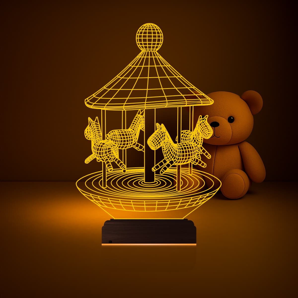 Карусель — 3D LED Ночник | Подарок ребёнку 6