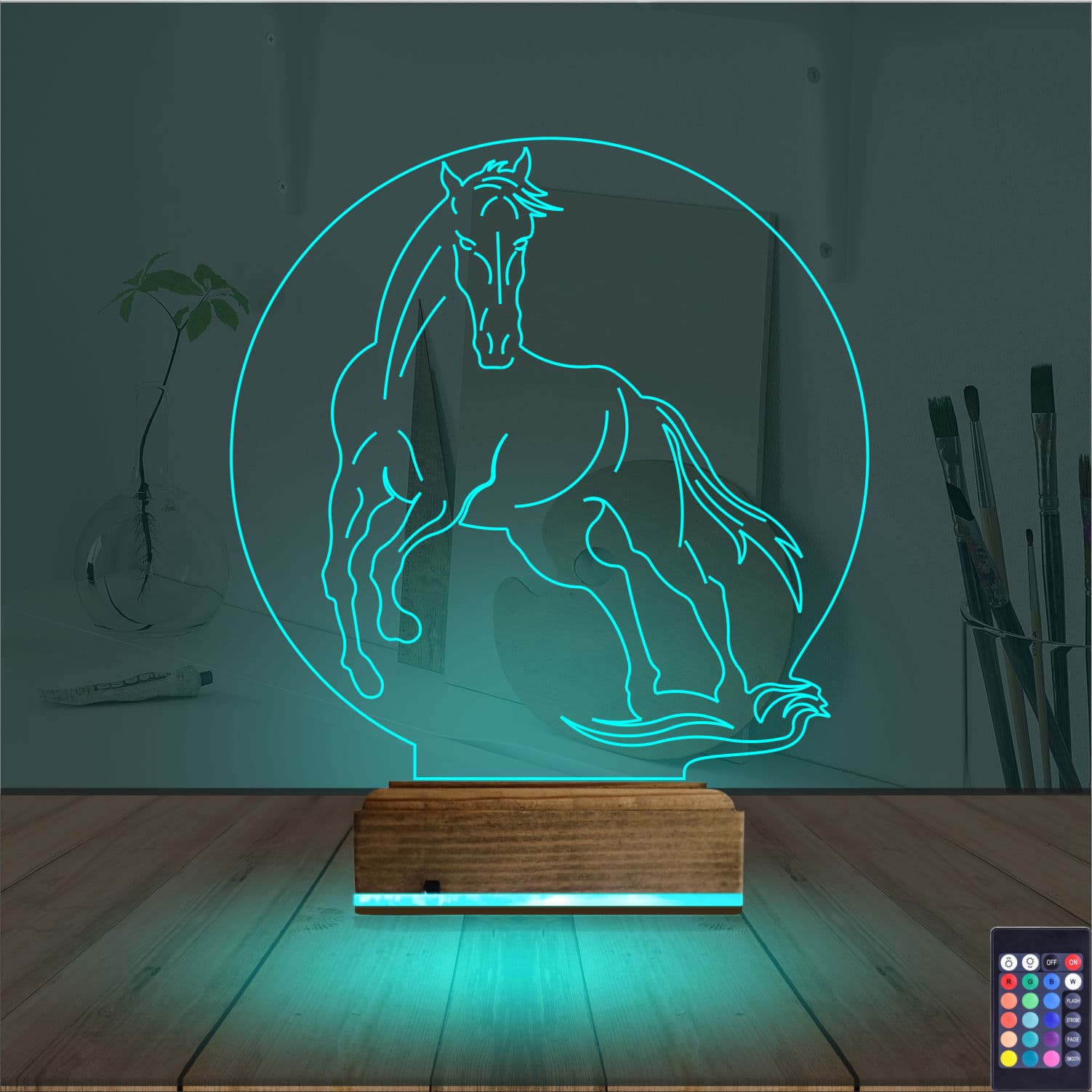 Лошадь — 3D LED Ночник | Подарок любителям животных 3