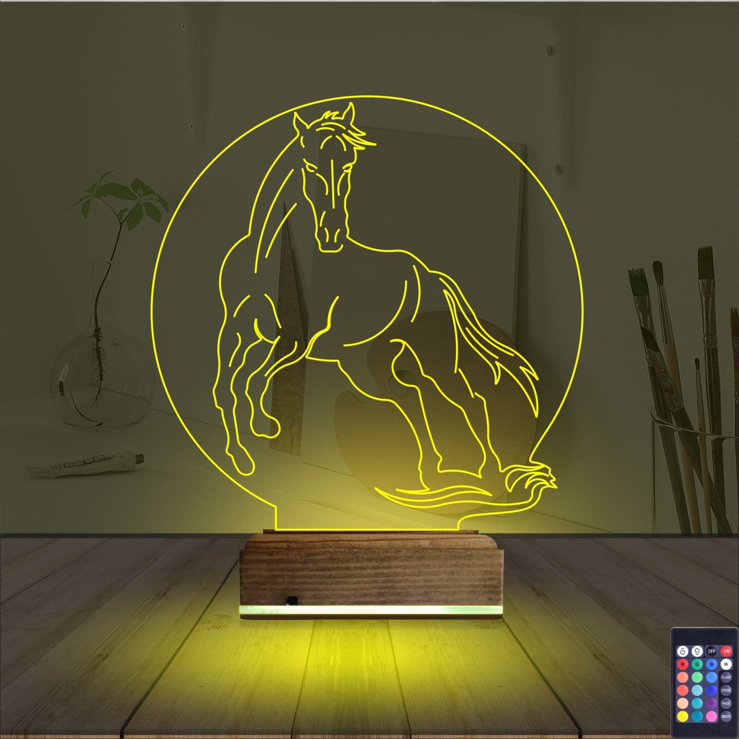 Лошадь — 3D LED Ночник | Подарок любителям животных 5