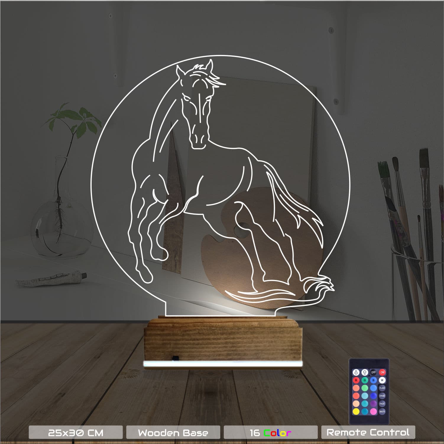 Лошадь — 3D LED Ночник | Подарок любителям животных 8