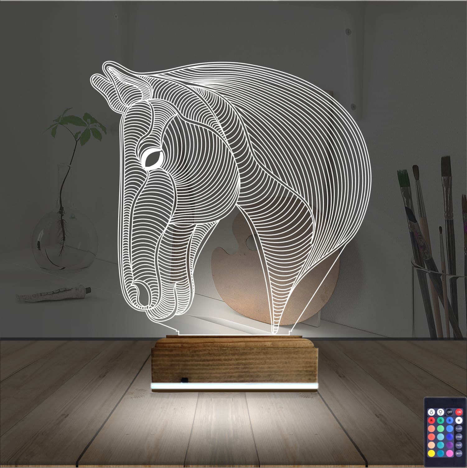 Лошадь — 3D LED Ночник | Подарок любителям животных 2