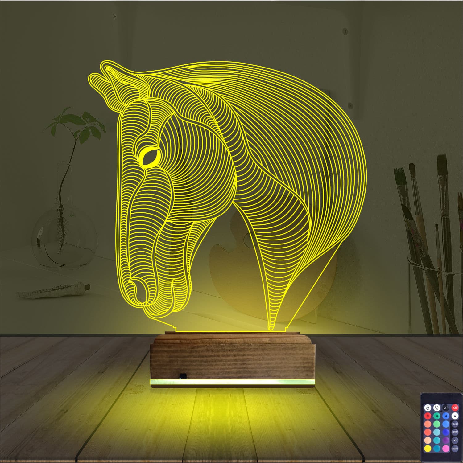 Лошадь — 3D LED Ночник | Подарок любителям животных 5