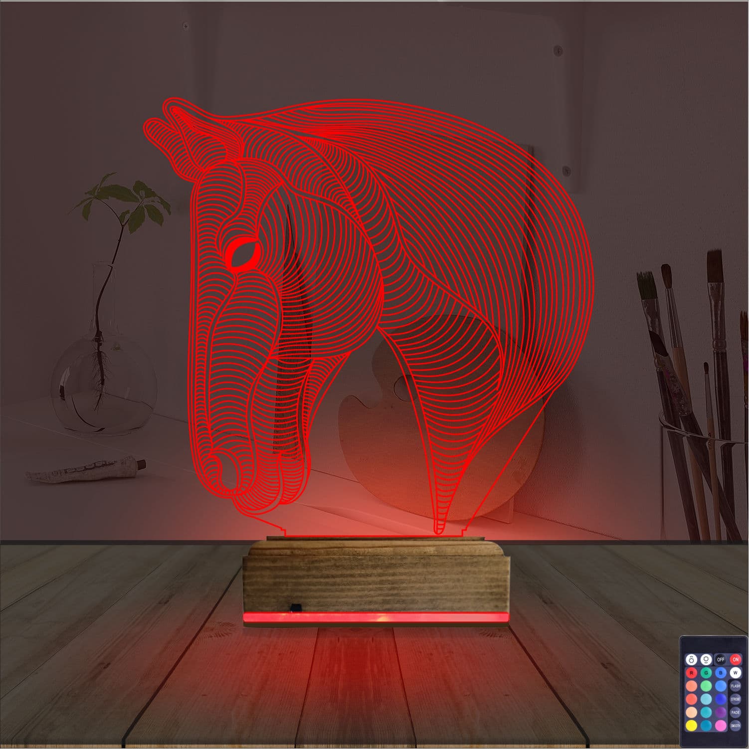 Лошадь — 3D LED Ночник | Подарок любителям животных 7