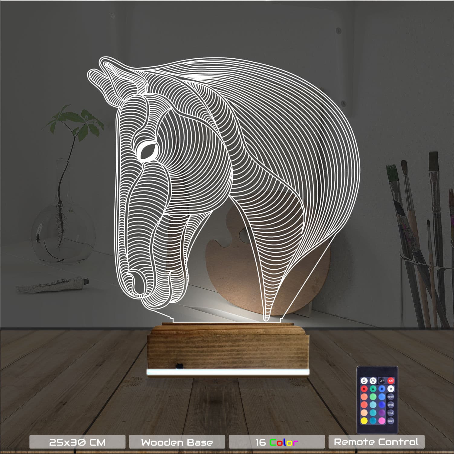 Лошадь — 3D LED Ночник | Подарок любителям животных 8