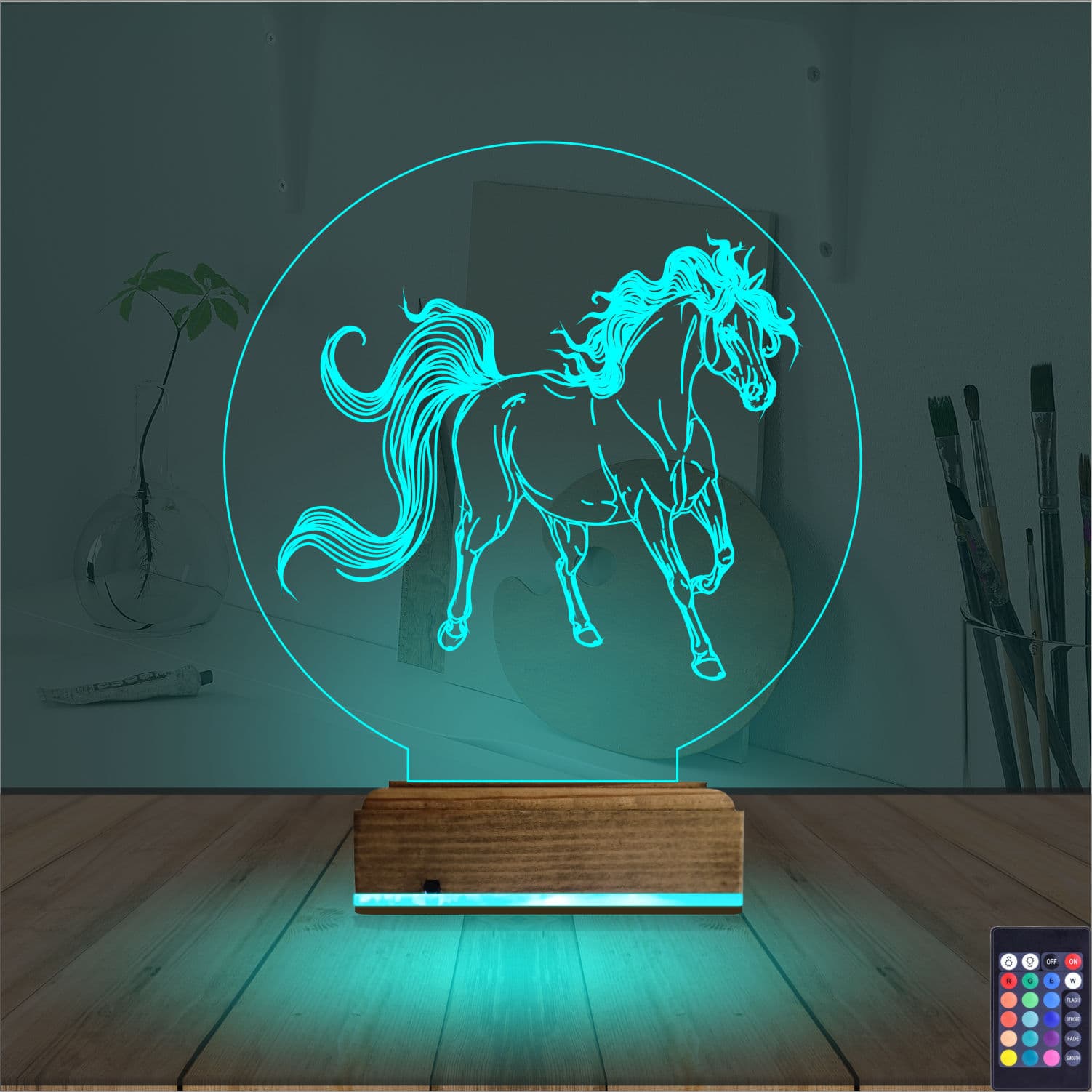 Лошадь — 3D LED Ночник | Подарок любителям животных 3