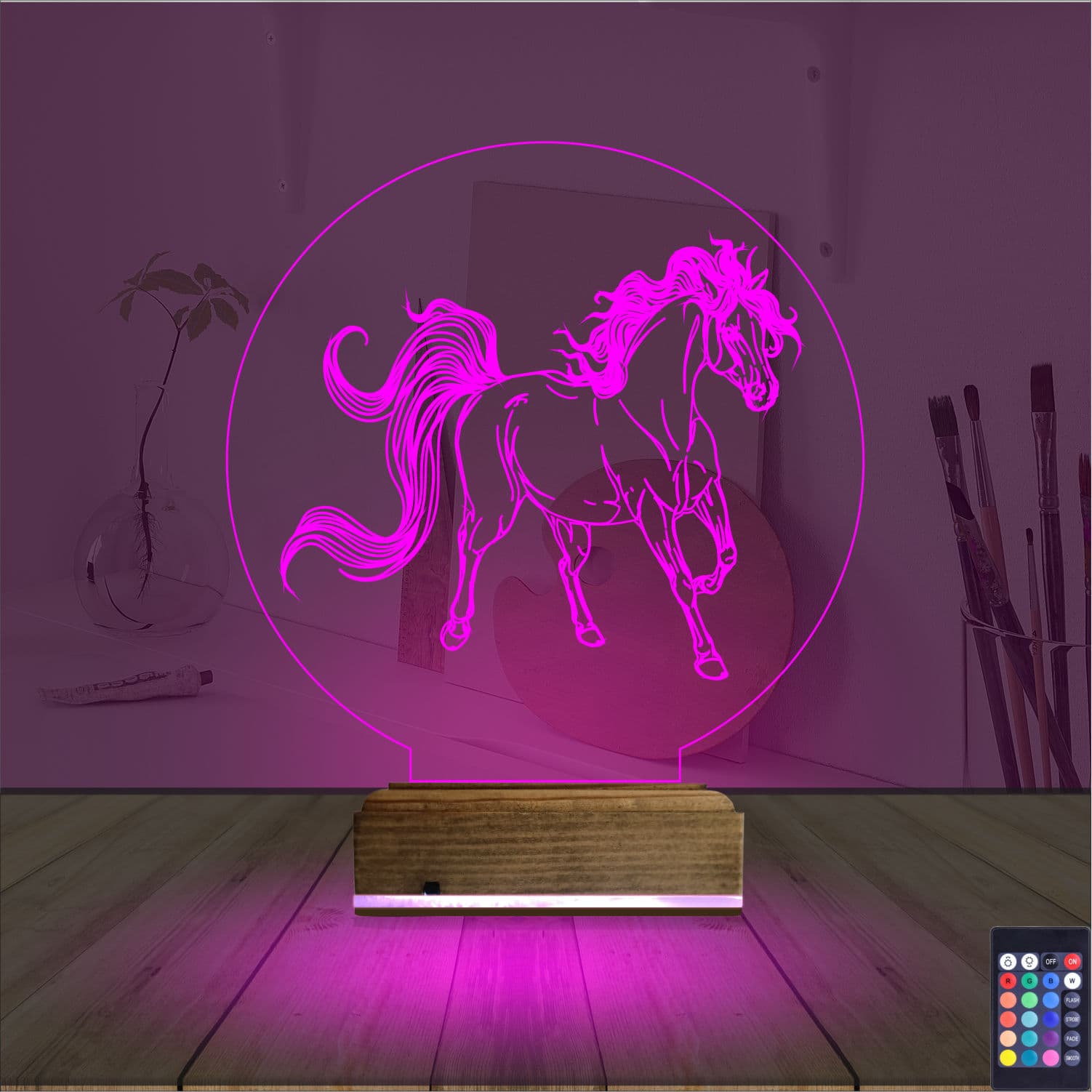 Лошадь — 3D LED Ночник | Подарок любителям животных 4