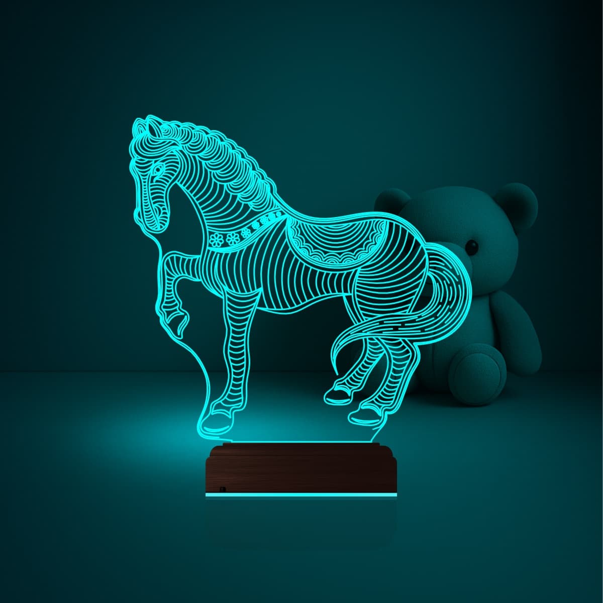 Лошадь — 3D LED Ночник | Подарок детям и любителям животных 1