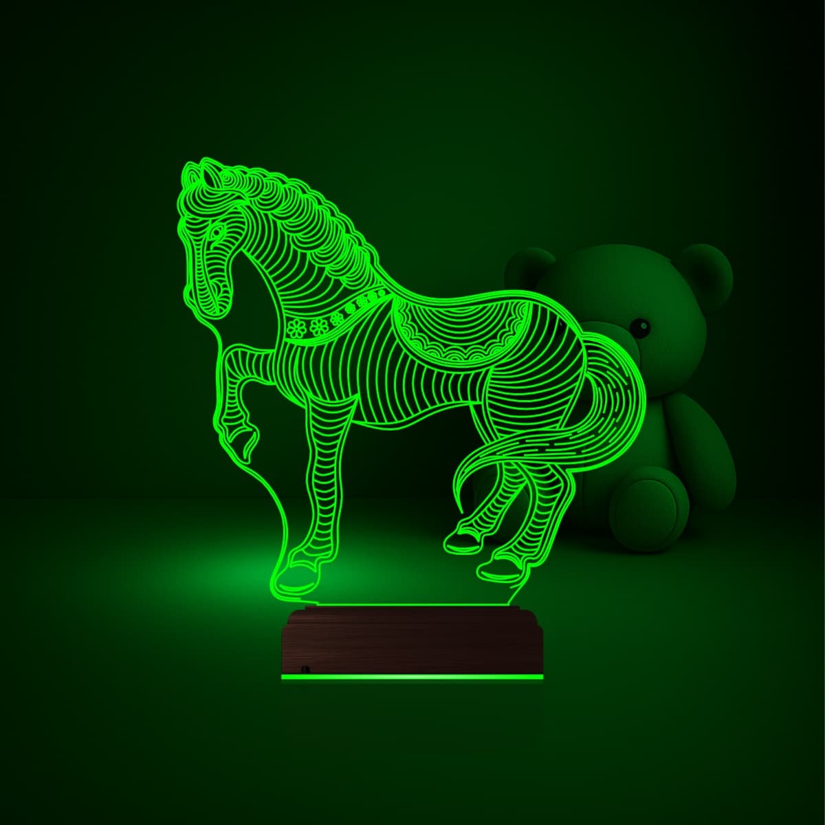 Лошадь — 3D LED Ночник | Подарок детям и любителям животных 4