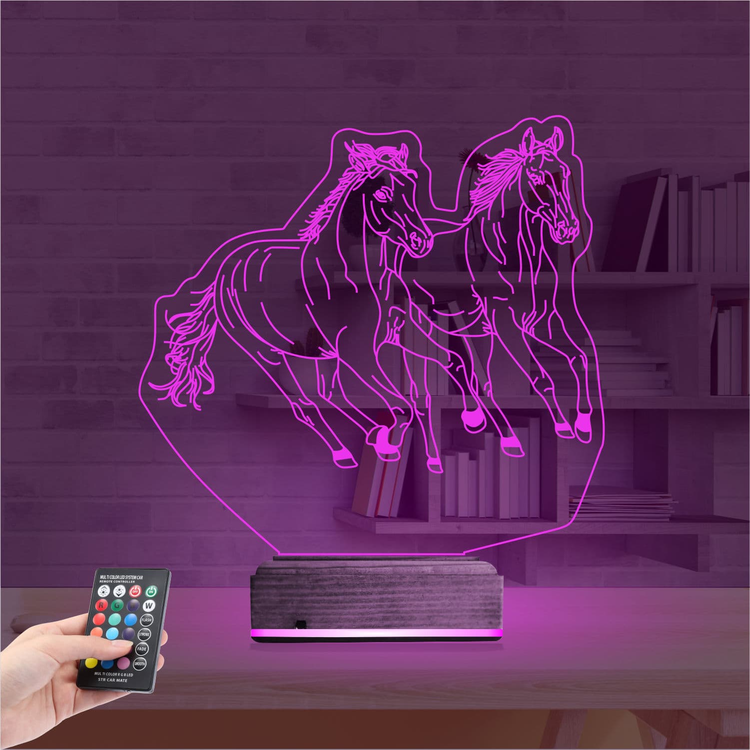 Лошади — 3D LED Ночник | Подарок любителям животных 4