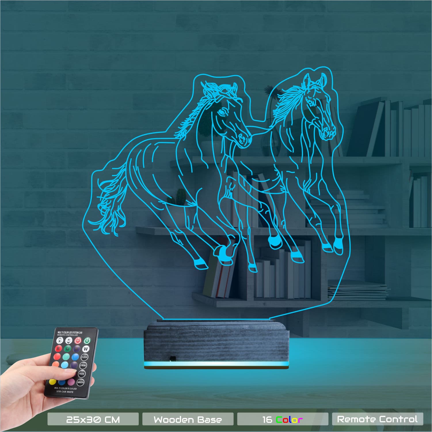 Лошади — 3D LED Ночник | Подарок любителям животных 9