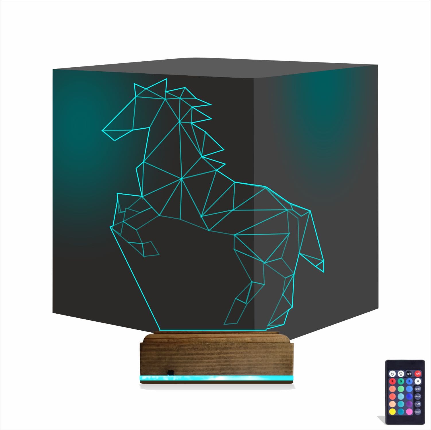Лошадь Геометрия — 3D LED Ночник | Подарок любителям животных