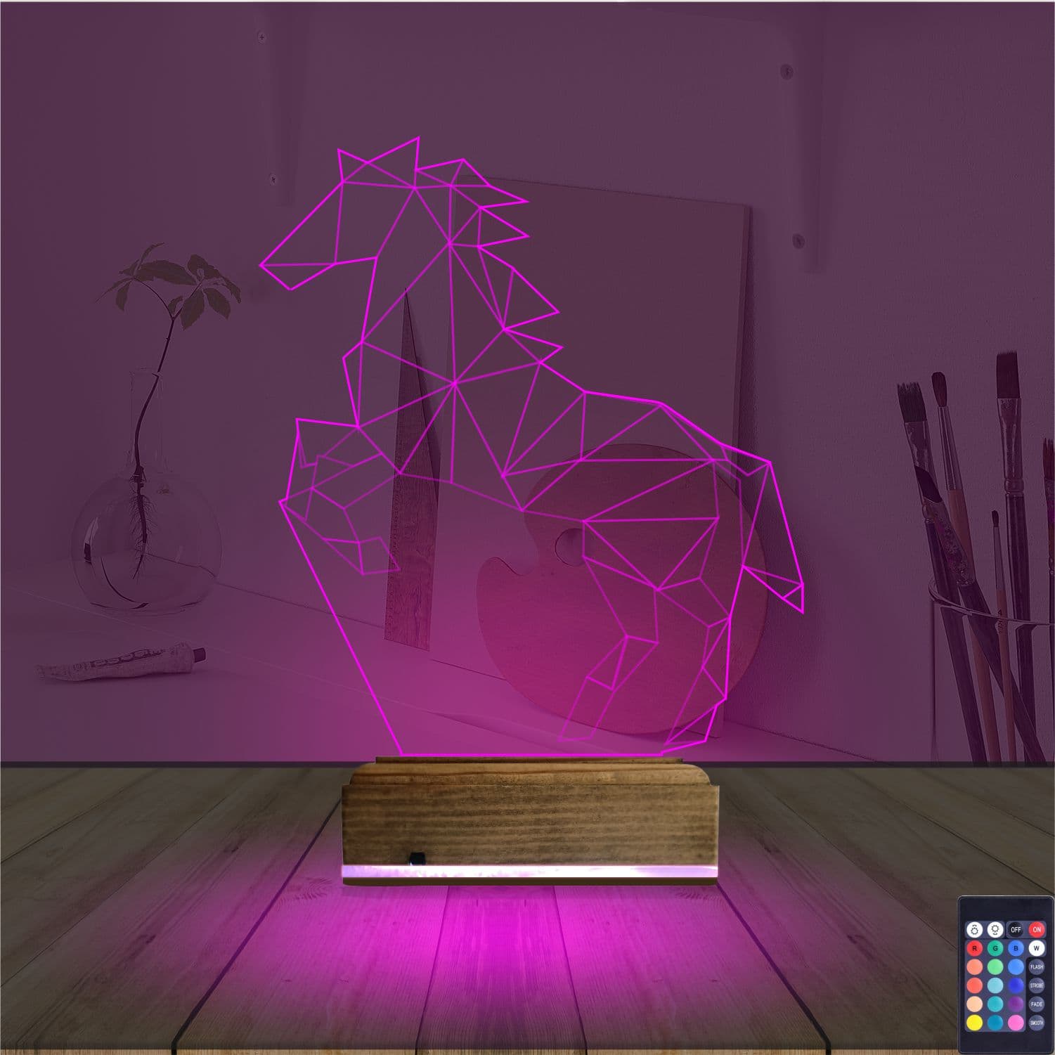 Лошадь Геометрия — 3D LED Ночник | Подарок любителям животных 4