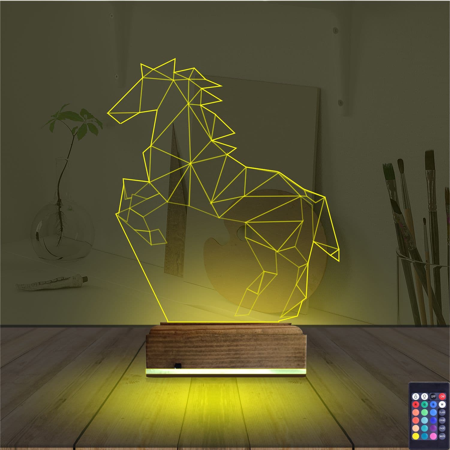 Лошадь Геометрия — 3D LED Ночник | Подарок любителям животных 5