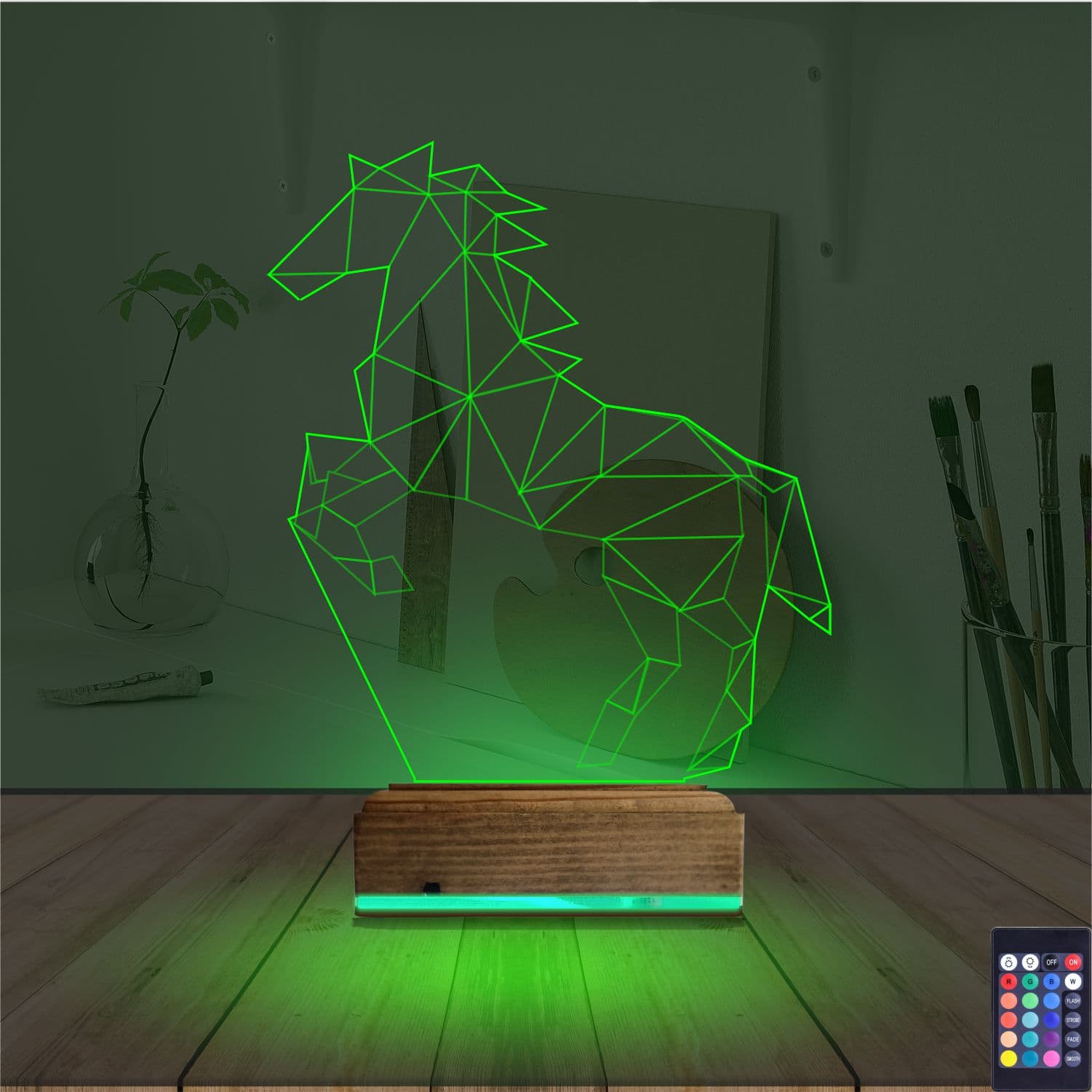 Лошадь Геометрия — 3D LED Ночник | Подарок любителям животных 6