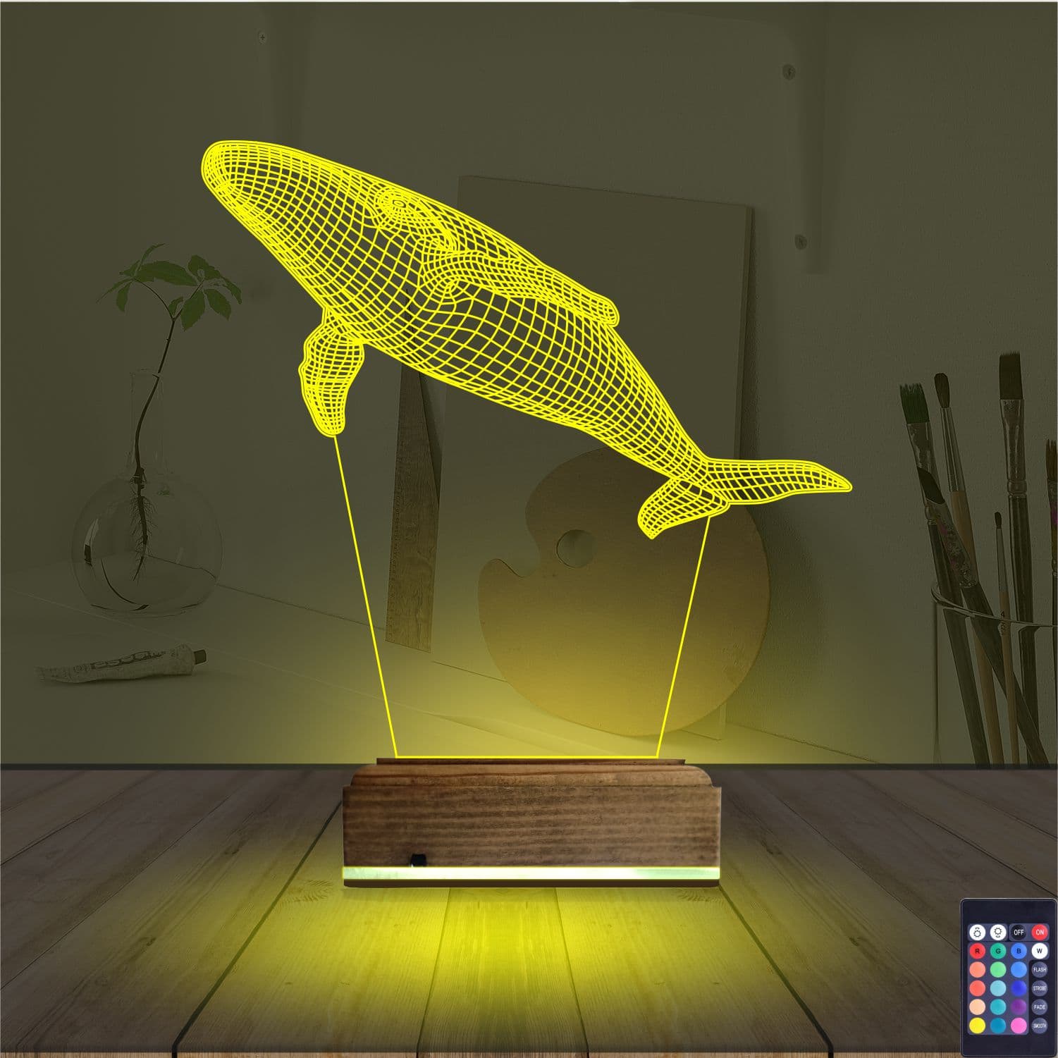 Кит — 3D LED Ночник | Подарок для детей и взрослых 5