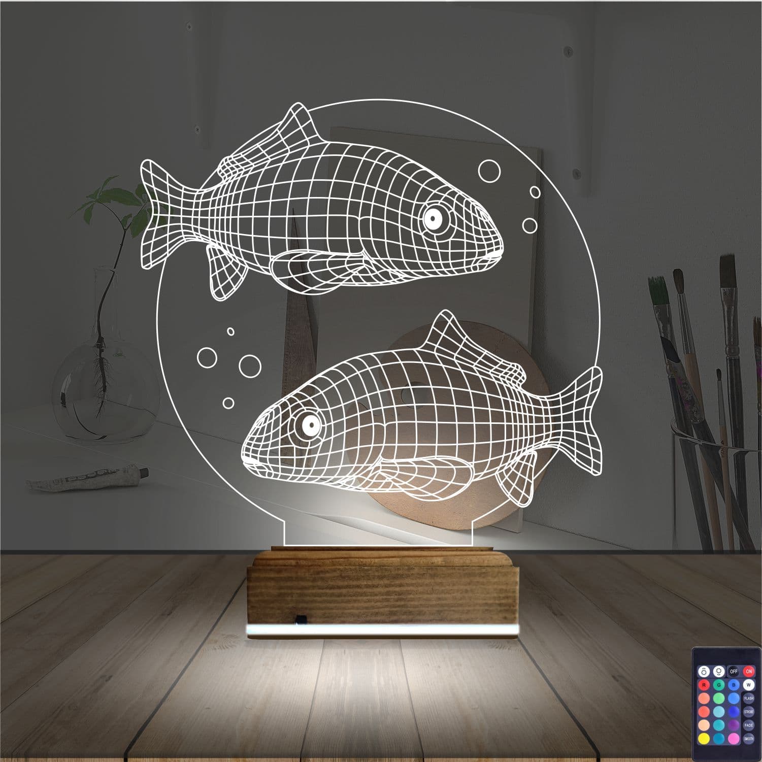 Рыбы — 3D LED Ночник | Подарок для дома 2