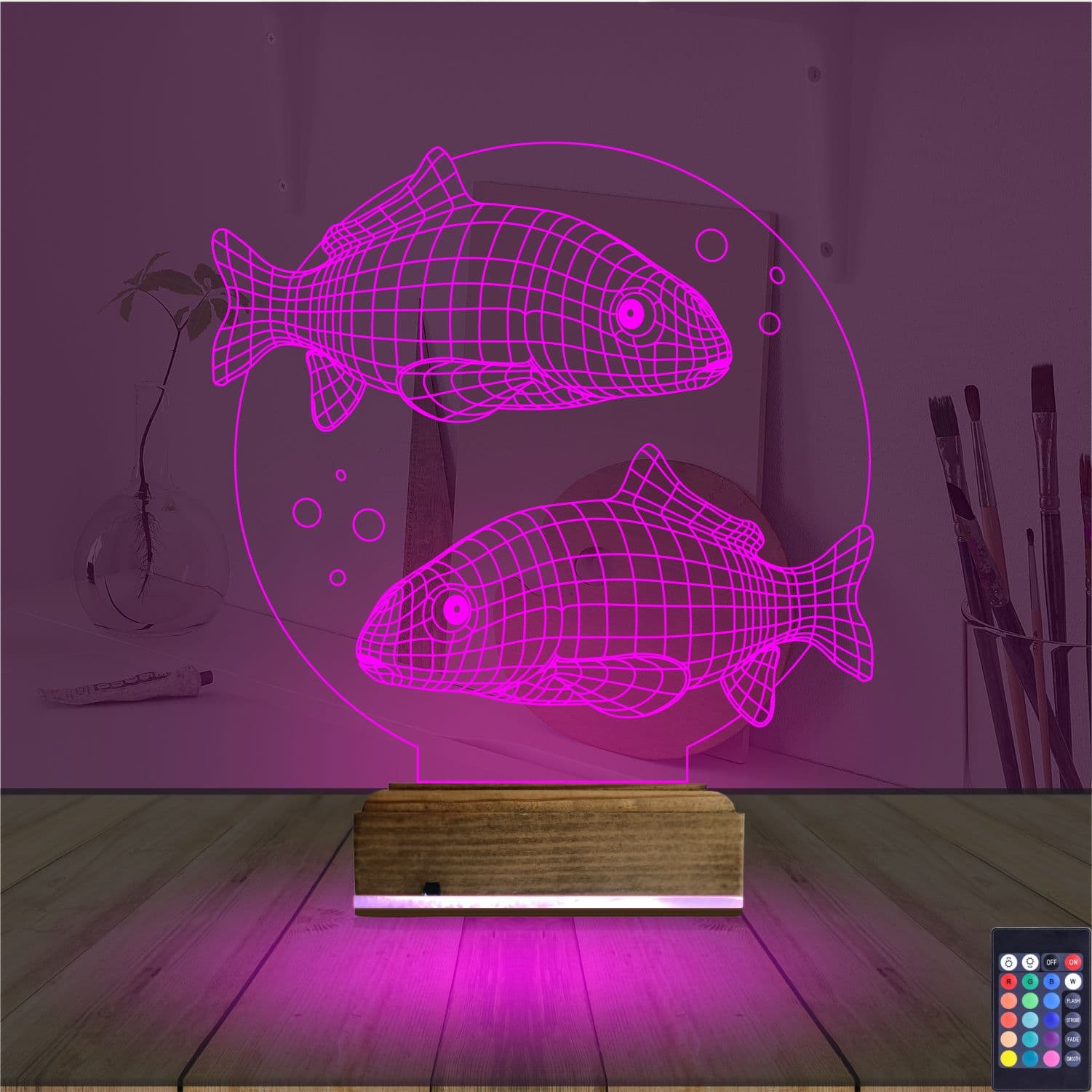 Рыбы — 3D LED Ночник | Подарок для дома 4