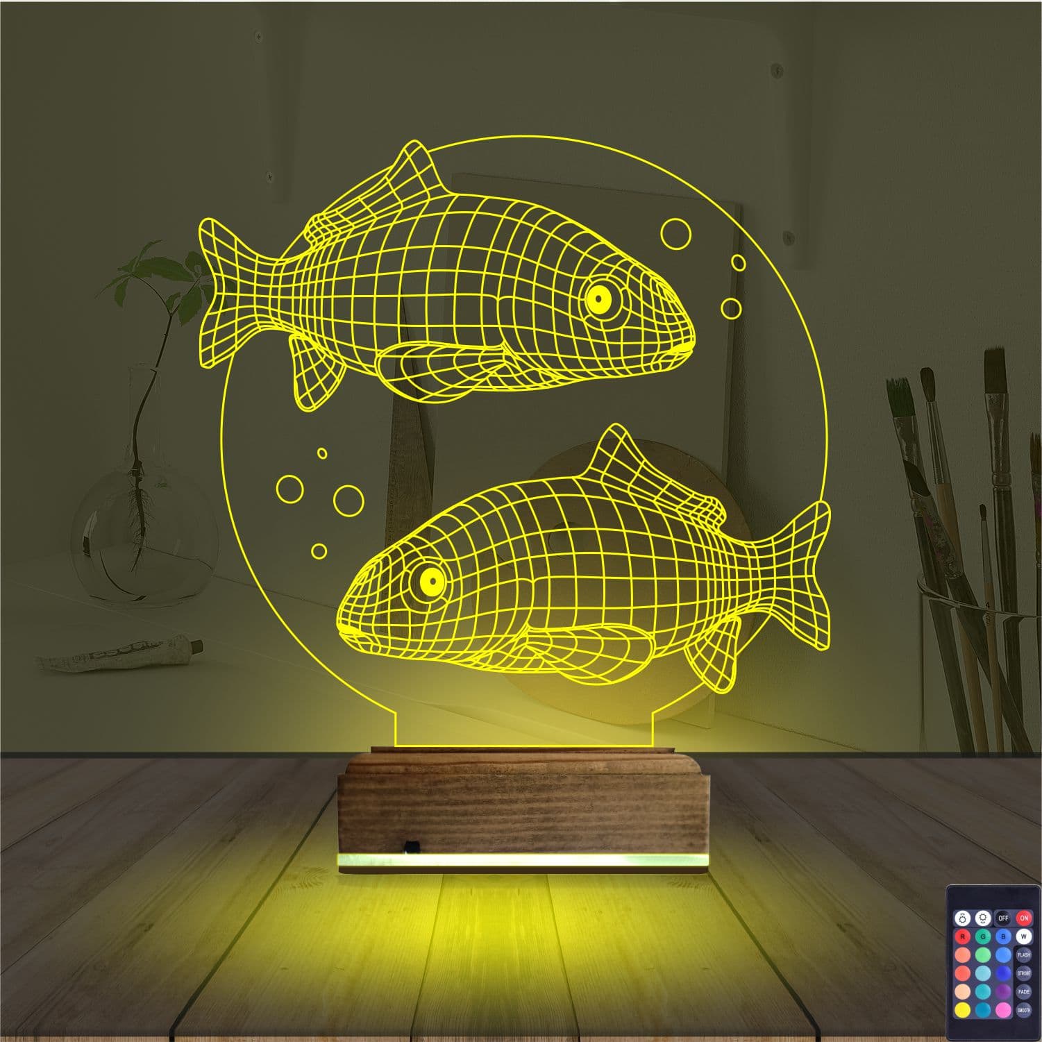 Рыбы — 3D LED Ночник | Подарок для дома 5