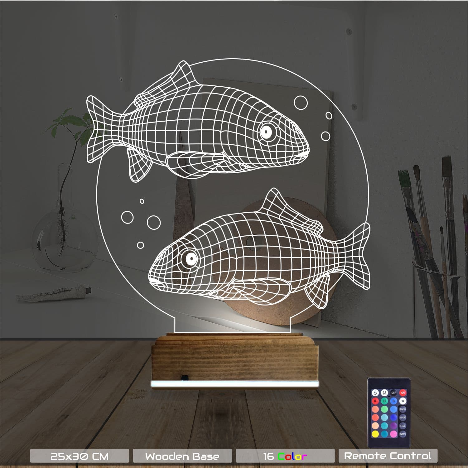 Рыбы — 3D LED Ночник | Подарок для дома 8