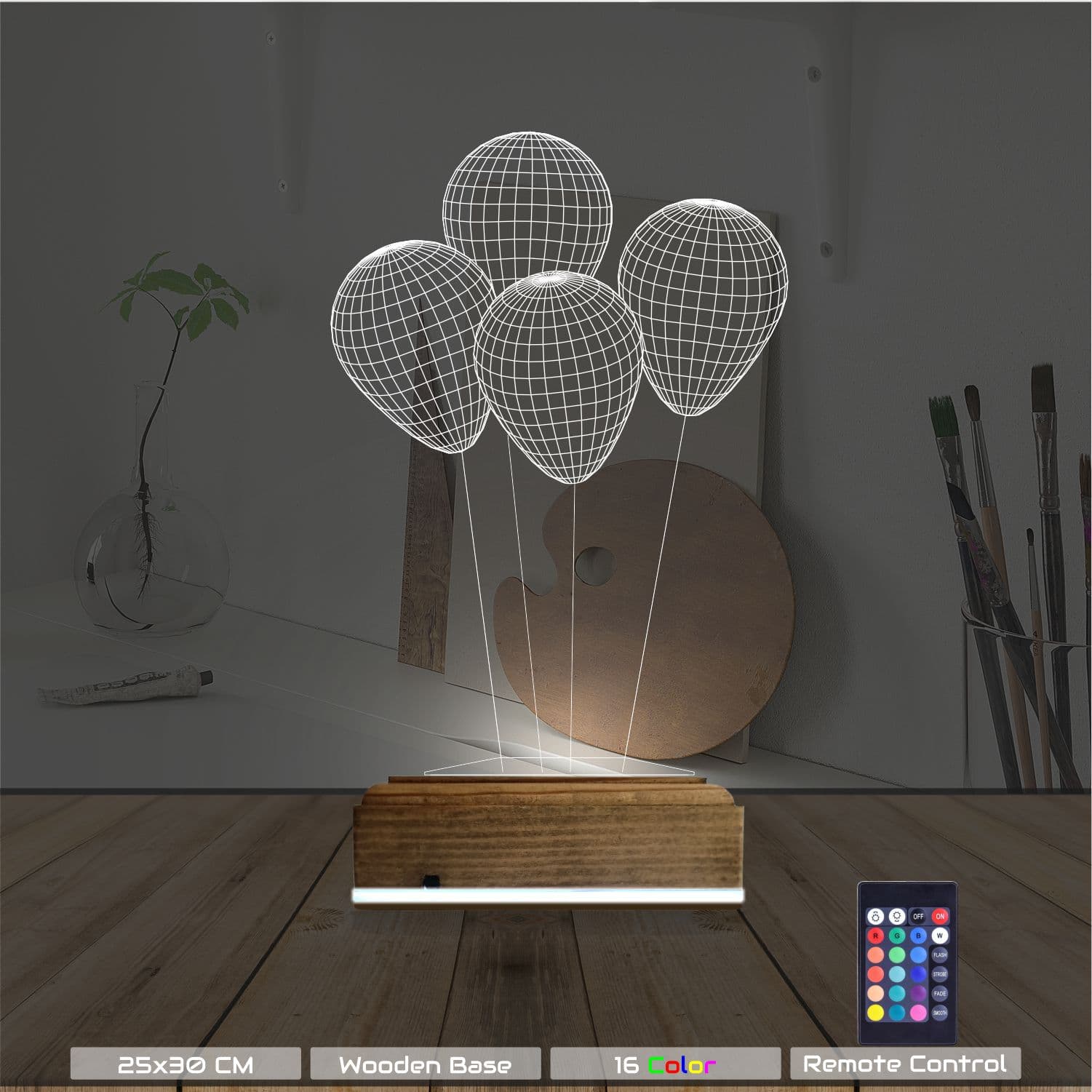 Воздушные шары — 3D LED Ночник | Подарок на праздник 8