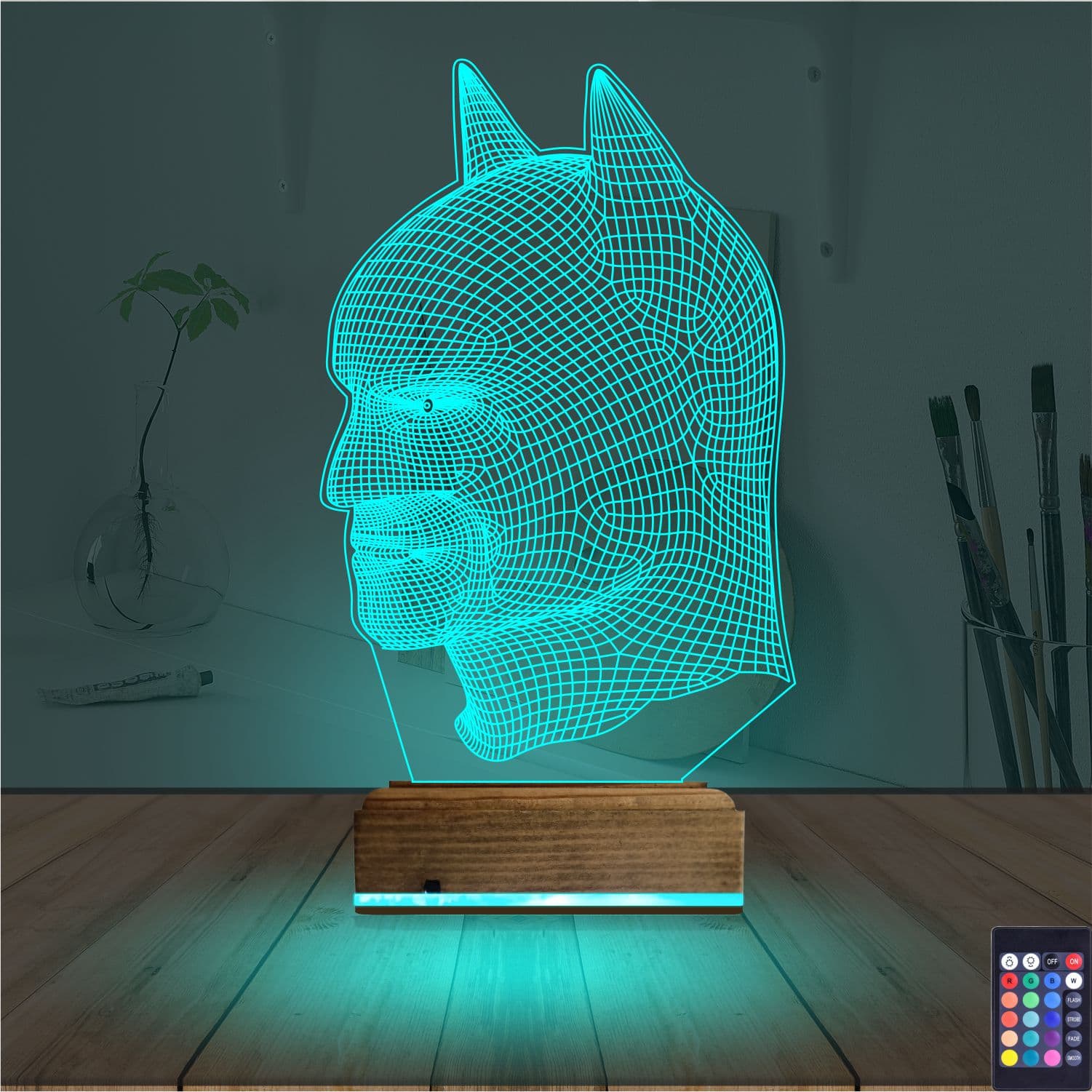 Бэтмен — 3D LED Ночник | Подарок фанату комиксов 3