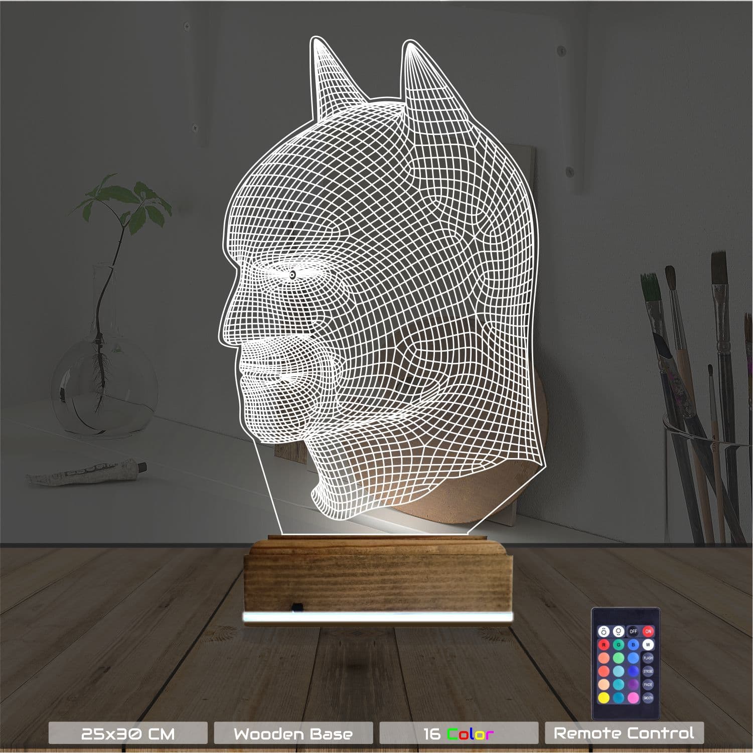 Бэтмен — 3D LED Ночник | Подарок фанату комиксов 8