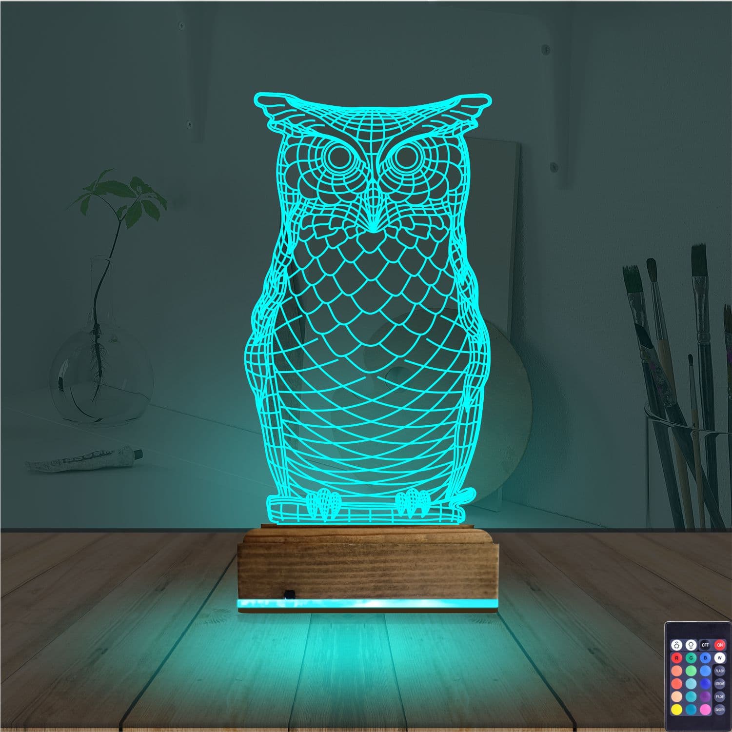 Сова — 3D LED Ночник | Оригинальный подарок 3