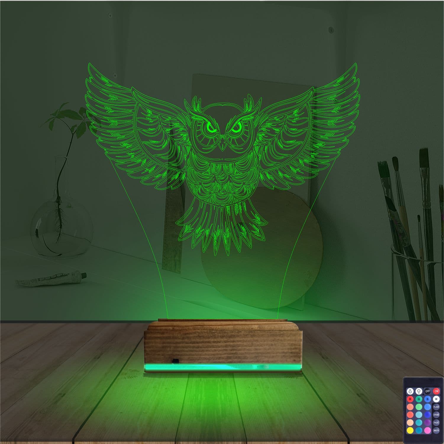 Сова — 3D LED Ночник | Оригинальный подарок 6