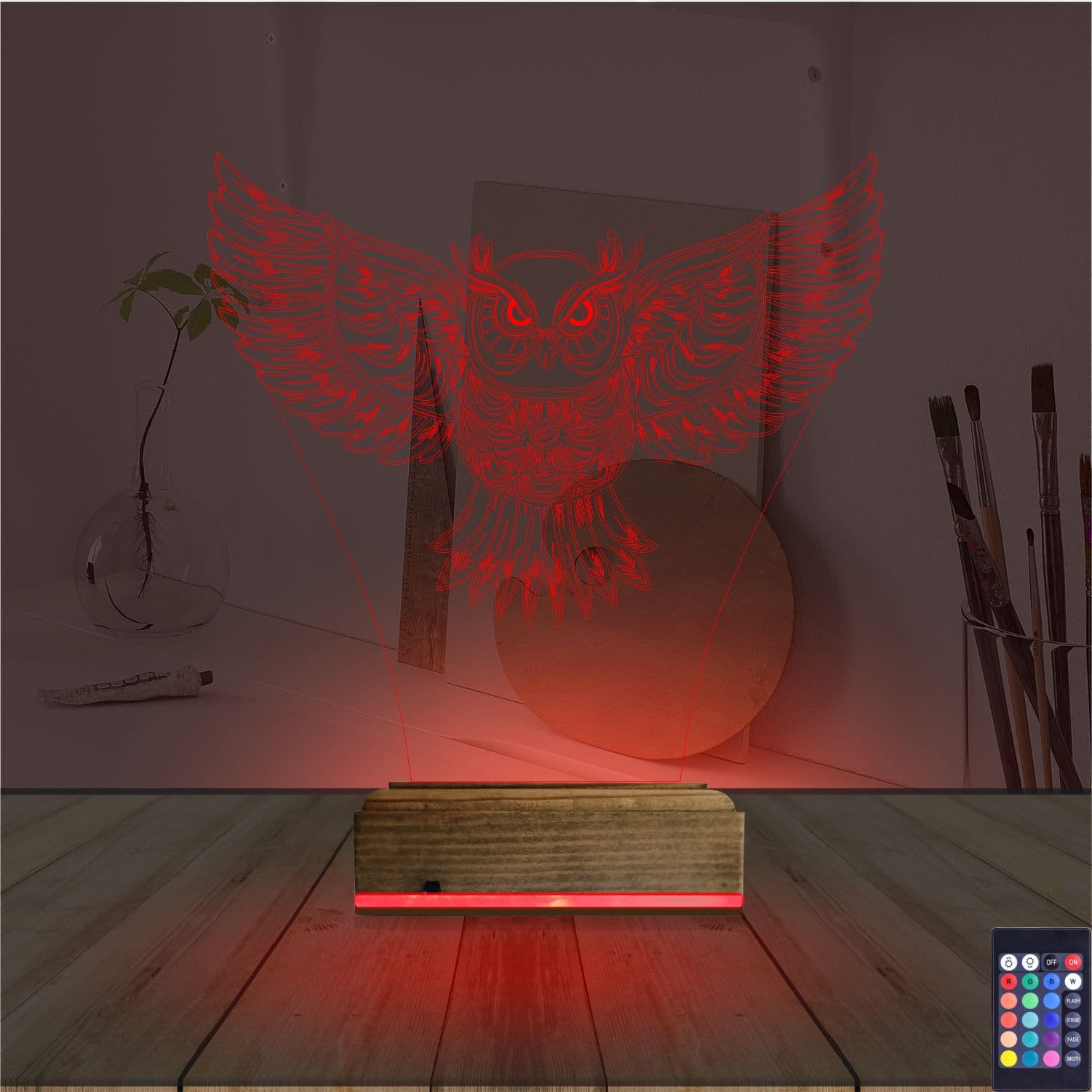 Сова — 3D LED Ночник | Оригинальный подарок 7