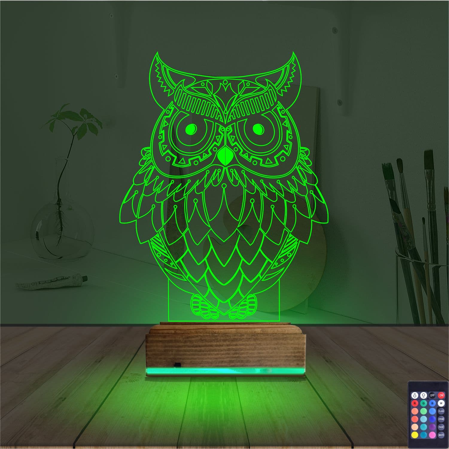 Сова — 3D LED Ночник | Оригинальный подарок 6