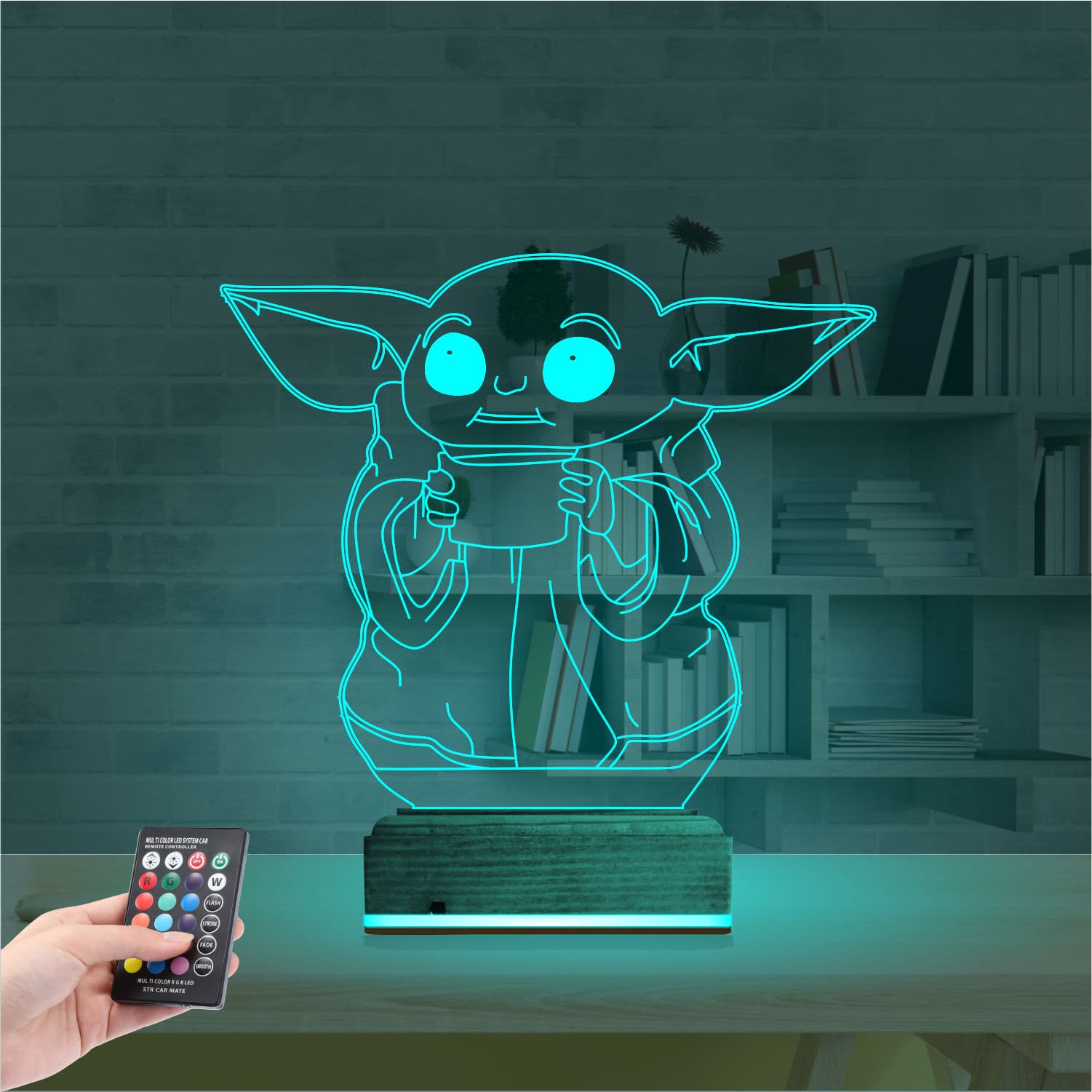 Малыш Йода — 3D LED Ночник | Подарок фанатам Звездных Войн 3