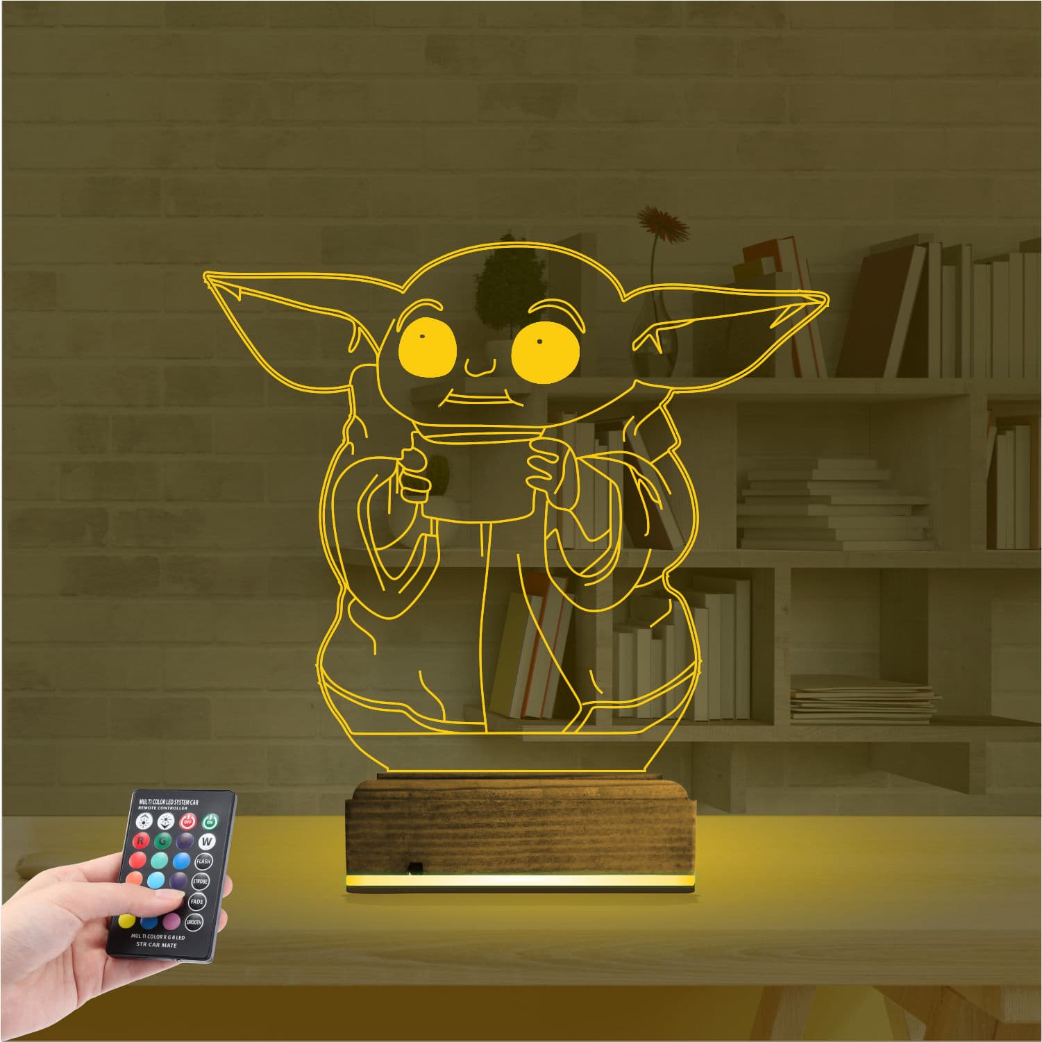 Малыш Йода — 3D LED Ночник | Подарок фанатам Звездных Войн 8