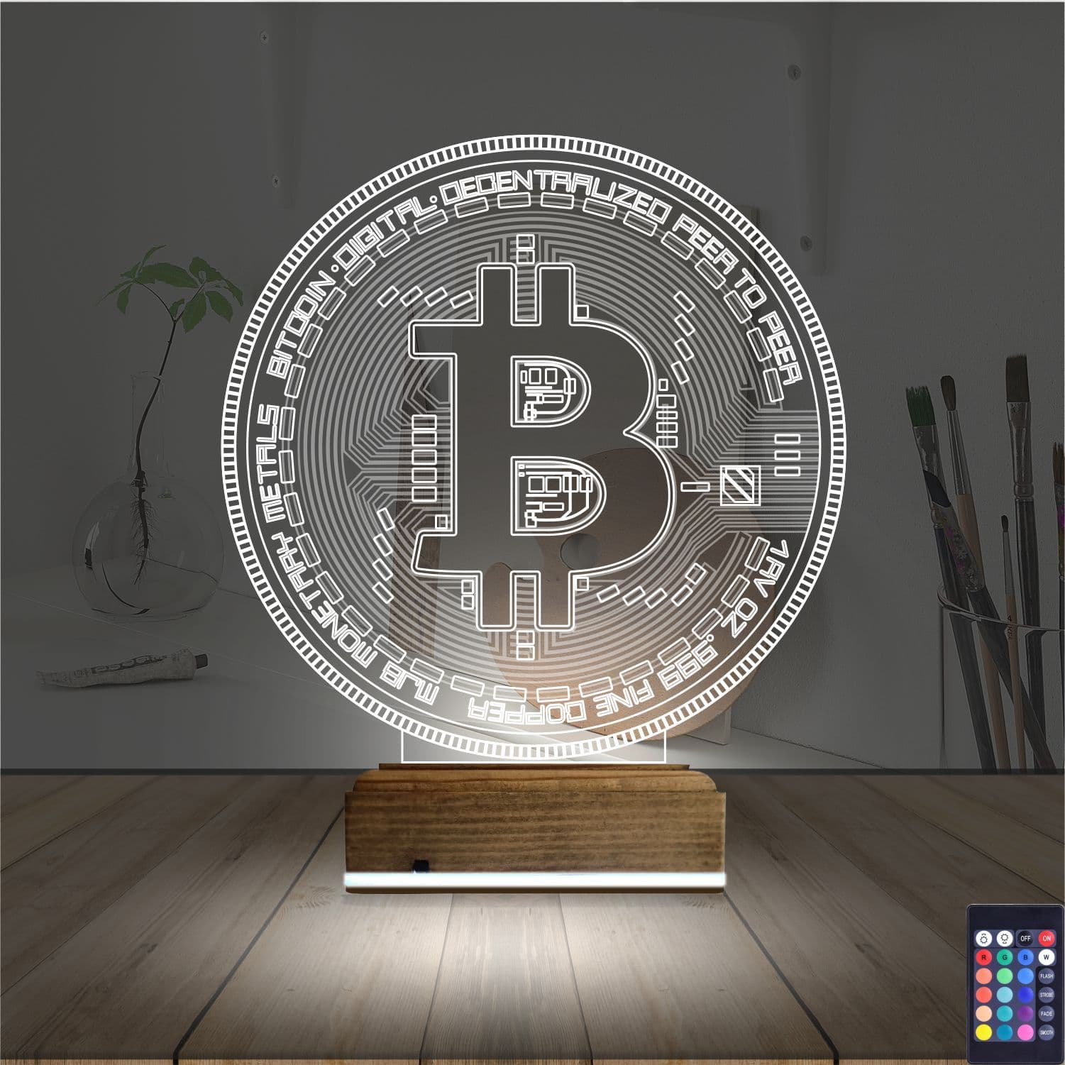 Биткоин 3D Ночник 2