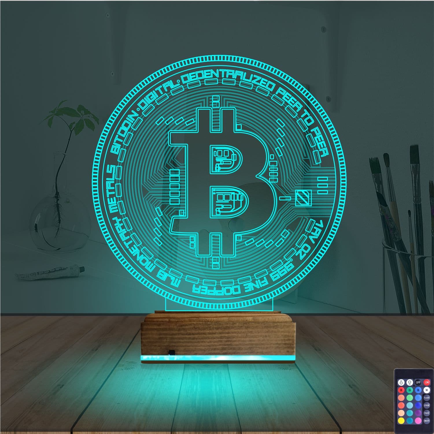 Биткоин 3D Ночник 3