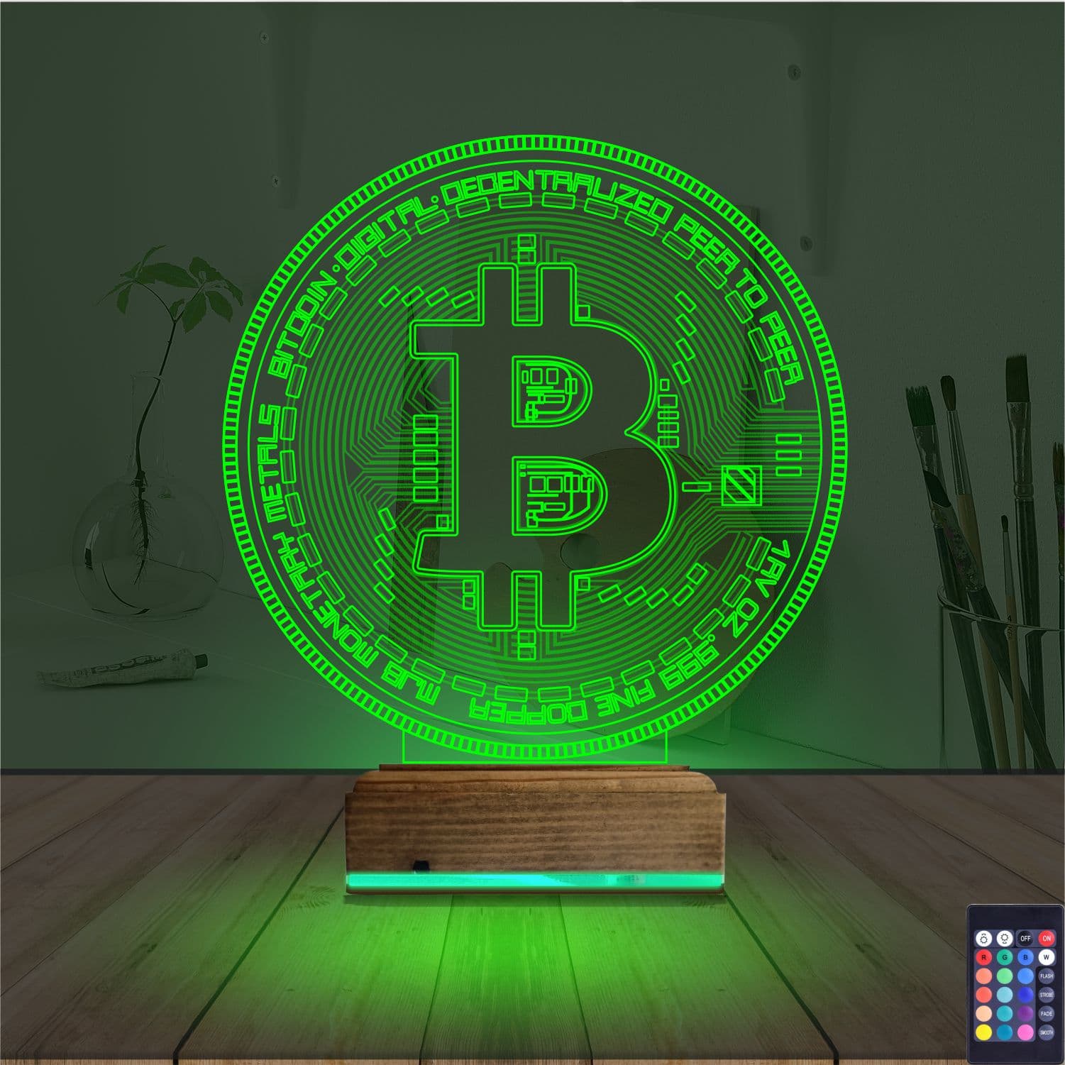 Биткоин 3D Ночник 6