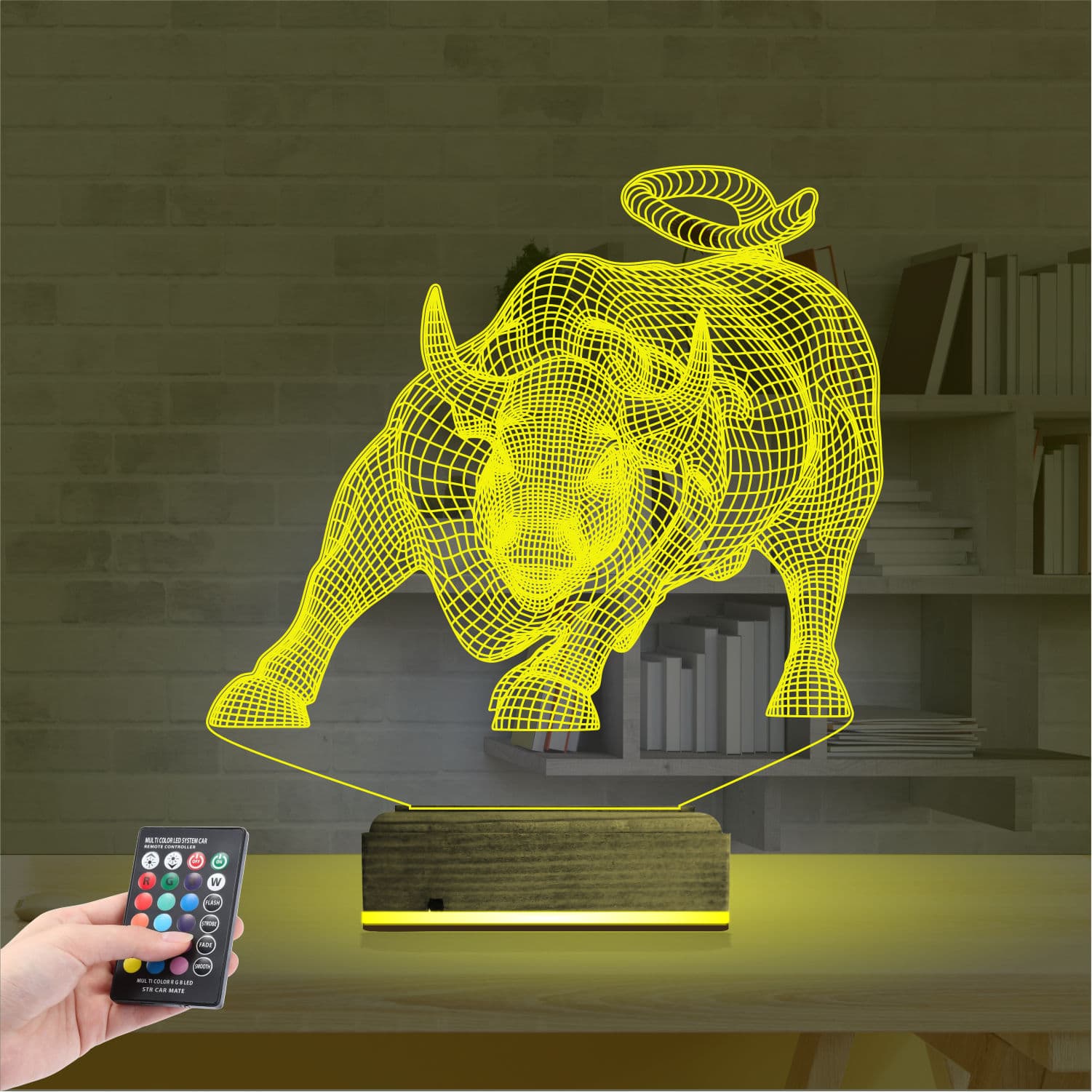 Бык — 3D LED Ночник | Подарок мужчине 5