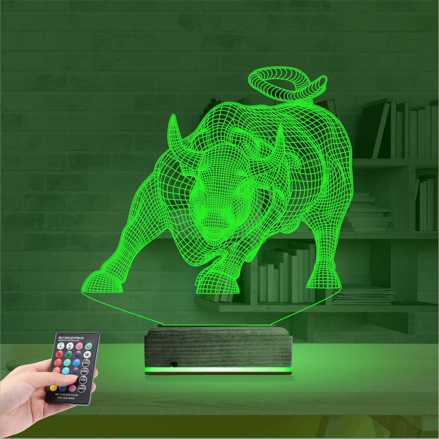 Бык — 3D LED Ночник | Подарок мужчине 6