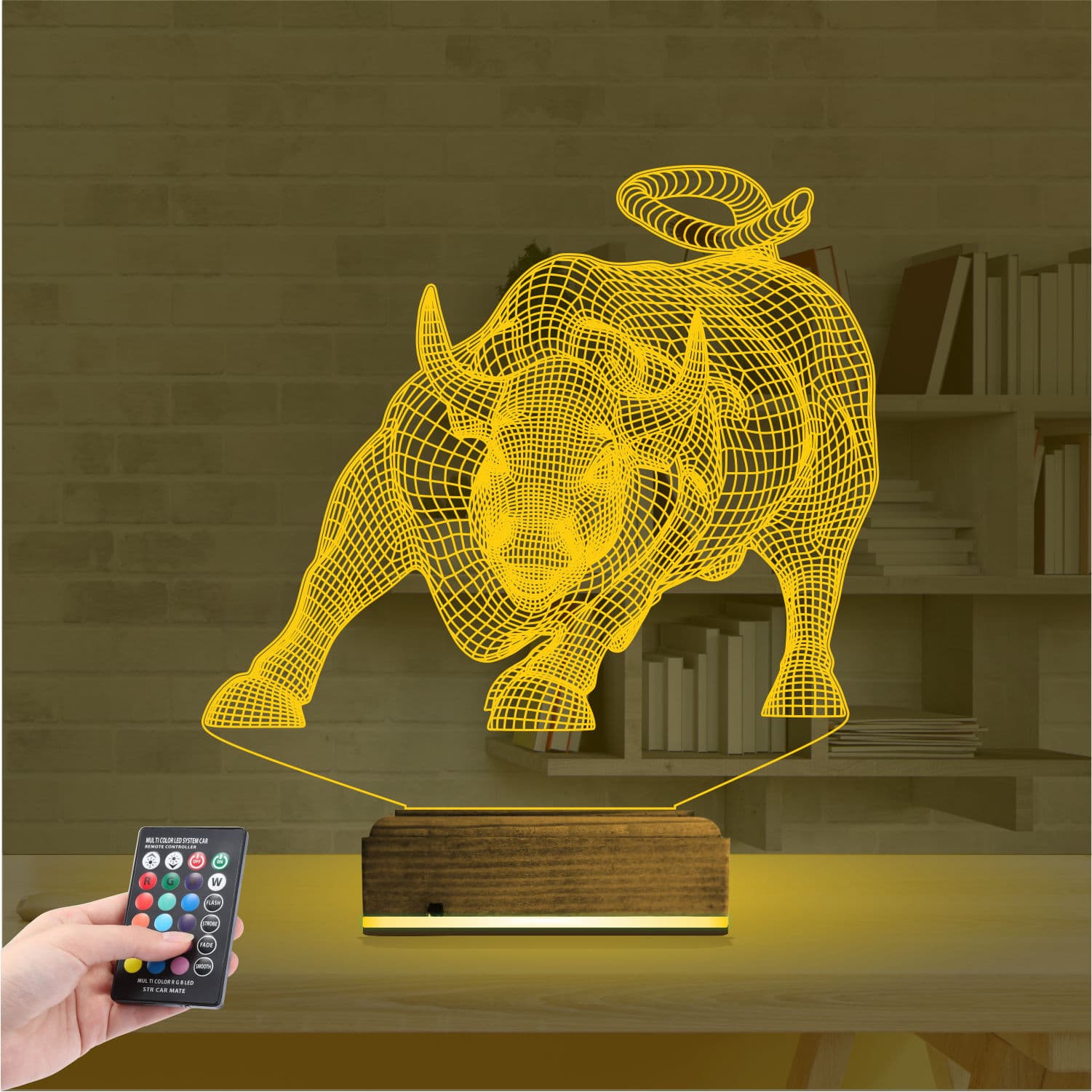 Бык — 3D LED Ночник | Подарок мужчине 8