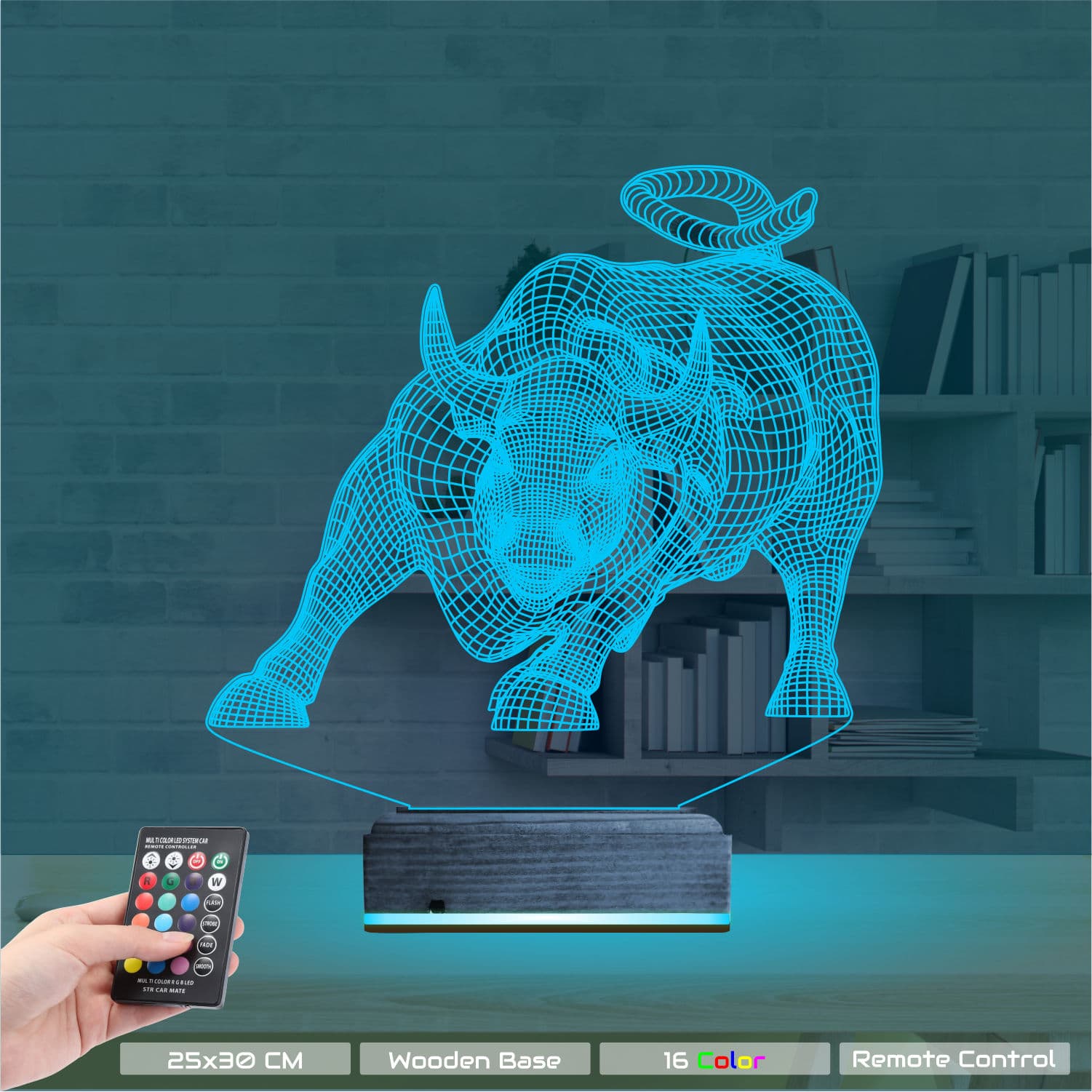 Бык — 3D LED Ночник | Подарок мужчине 9