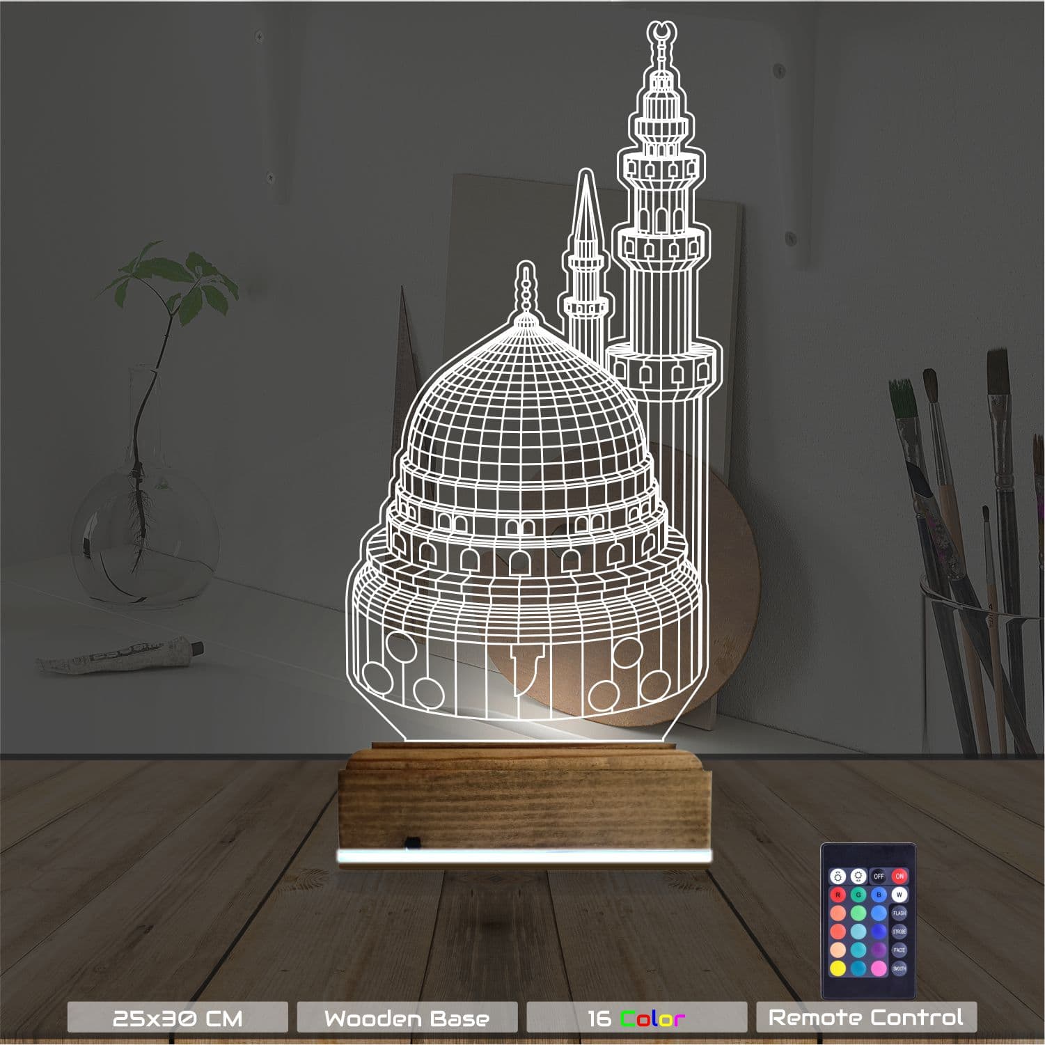 Мечеть — 3D LED Ночник | Подарок на мусульманские праздники 8