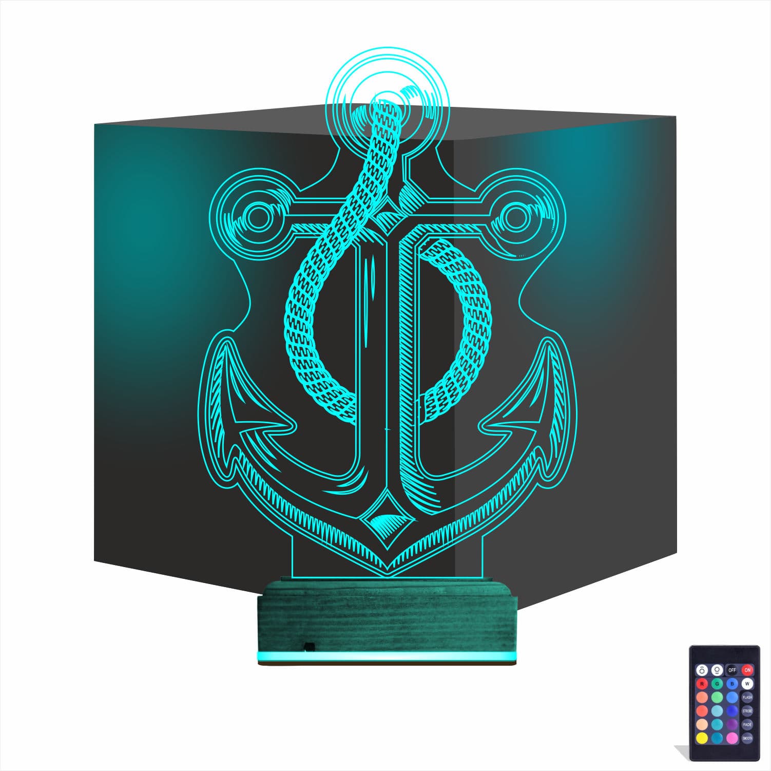 Якорь — 3D LED Ночник | Подарок моряку или путешественнику 1