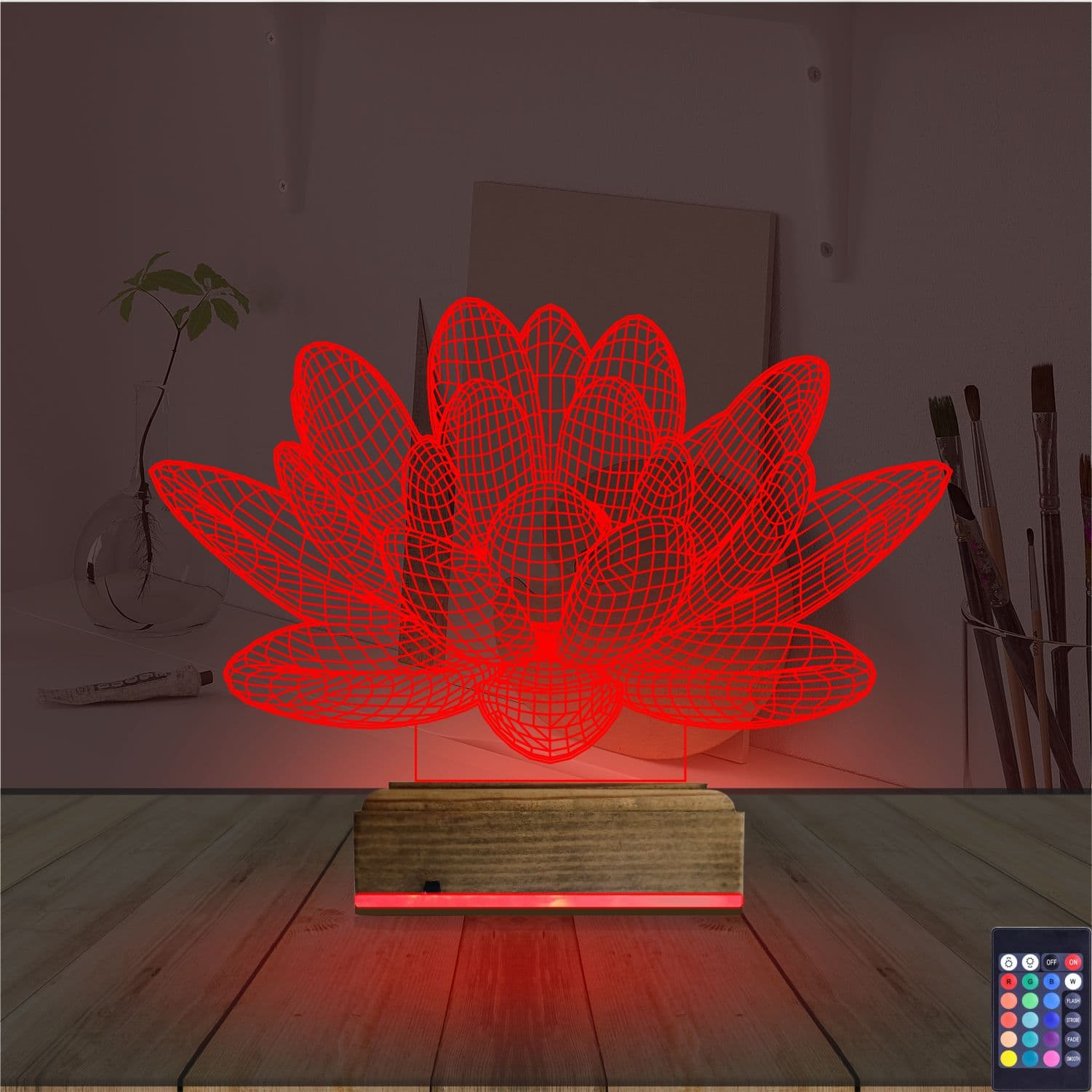 Лотос — 3D LED Ночник | Подарок для души 7