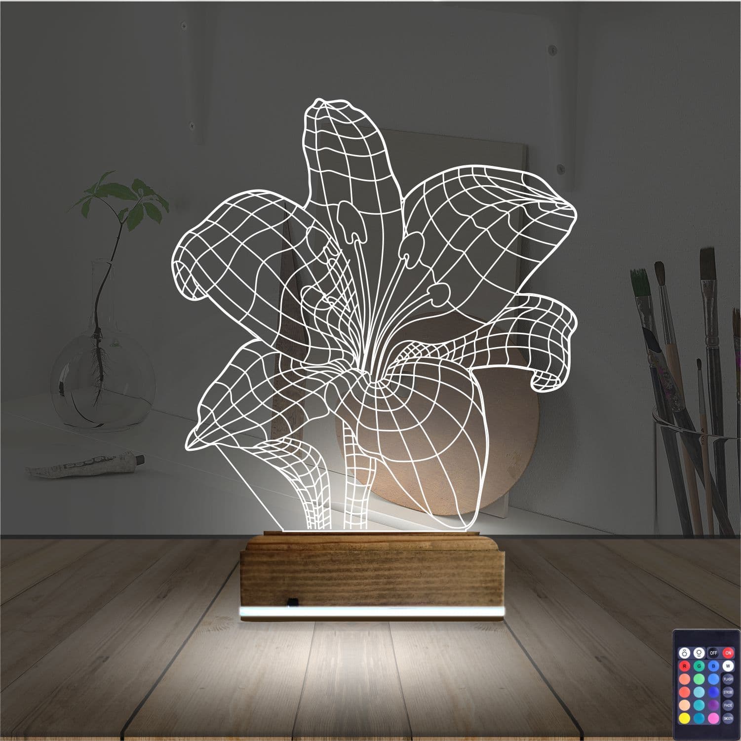 Лилия — 3D LED Ночник | Романтический подарок 2