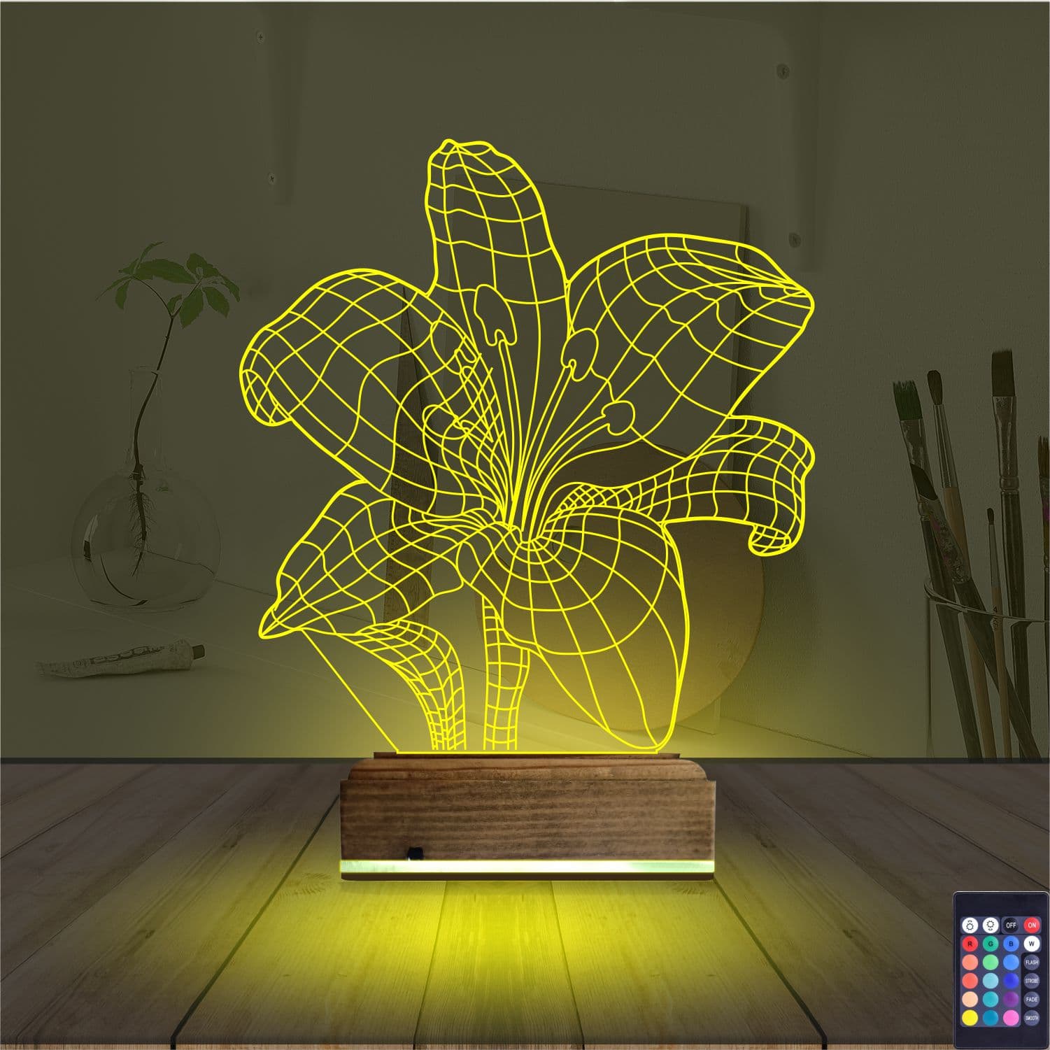 Лилия — 3D LED Ночник | Романтический подарок 5